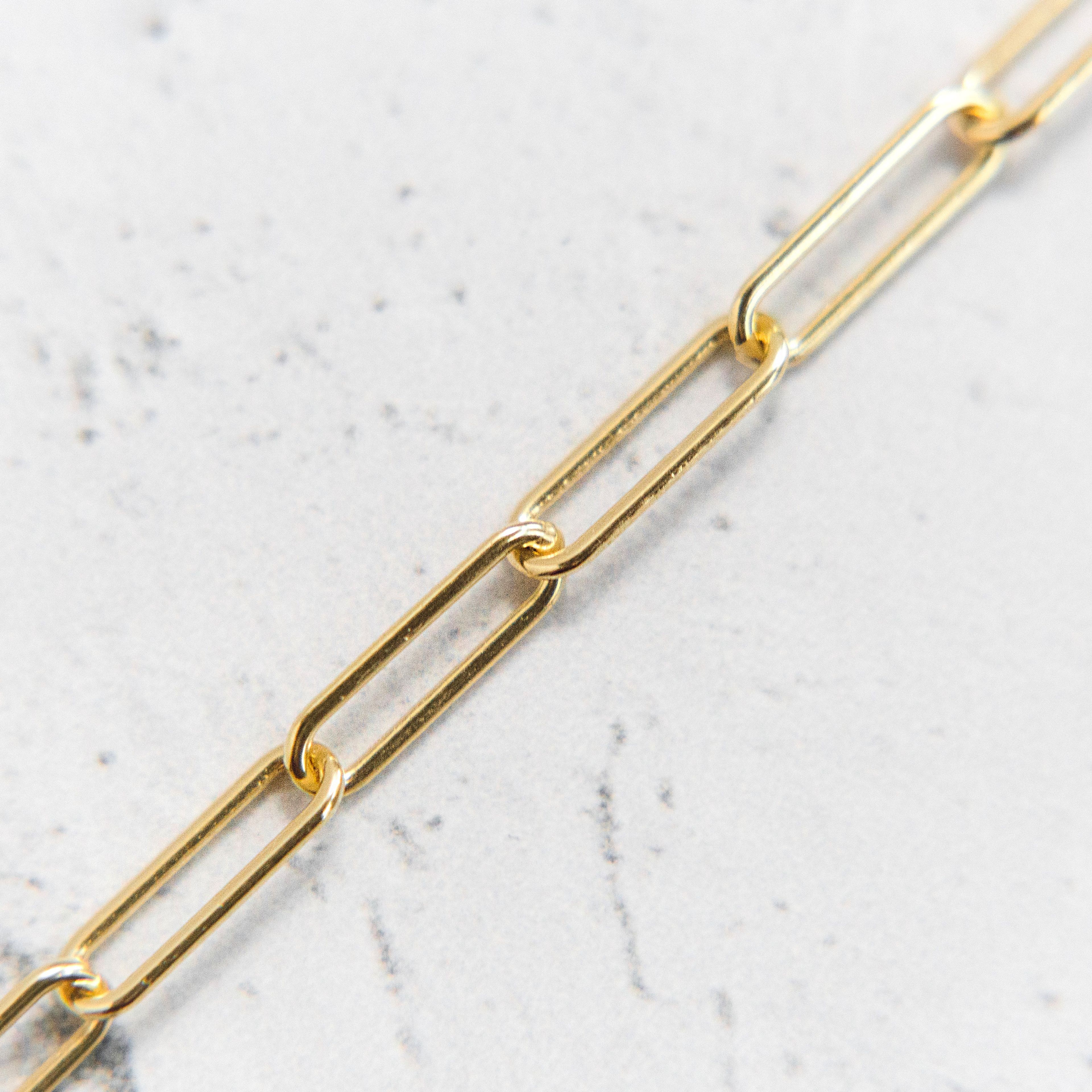 Luxe Paperclip Chain Necklace in 14k Gold - 3.5mm