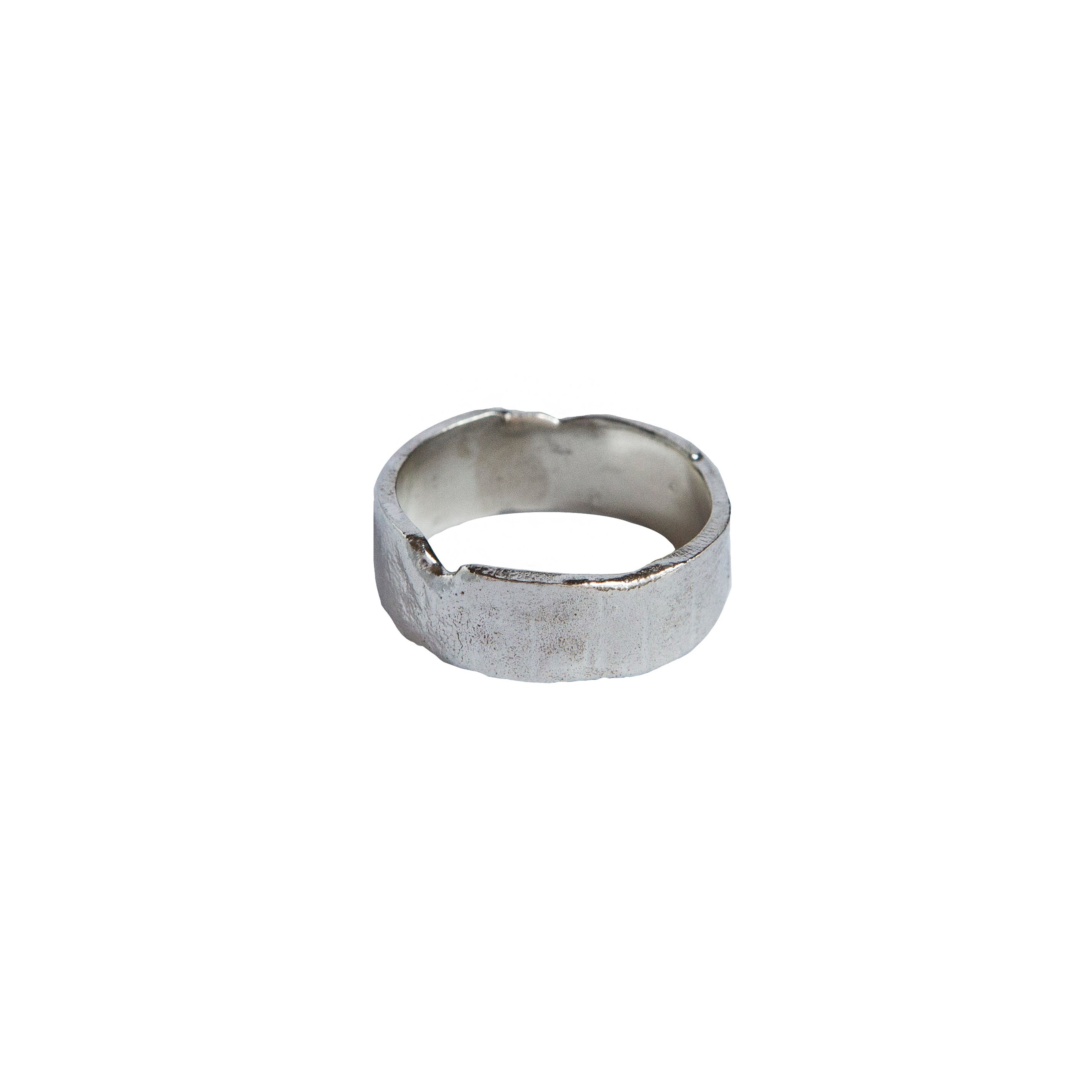 Wide Reticulated Band in Sterling Silver