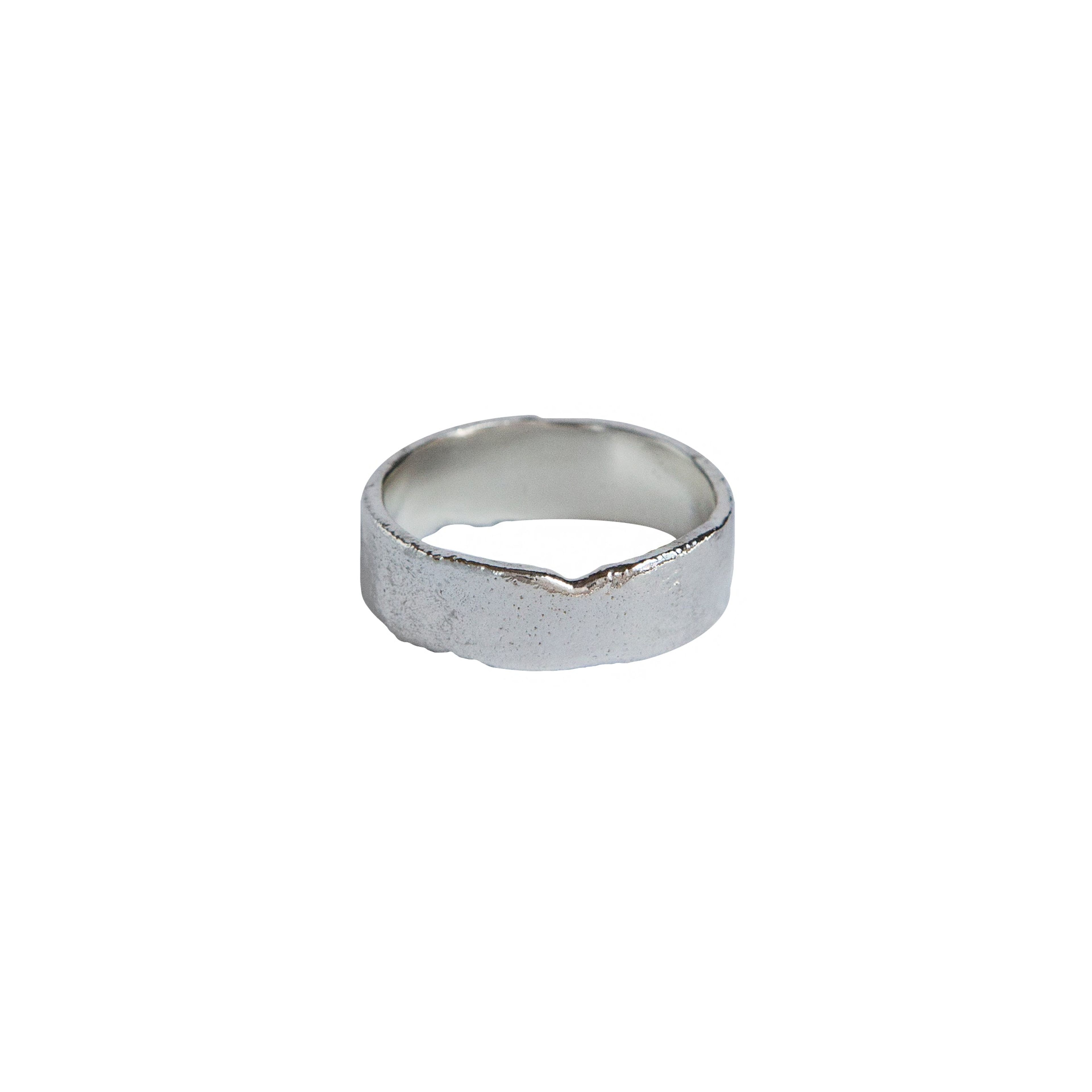 Wide Reticulated Band in Sterling Silver