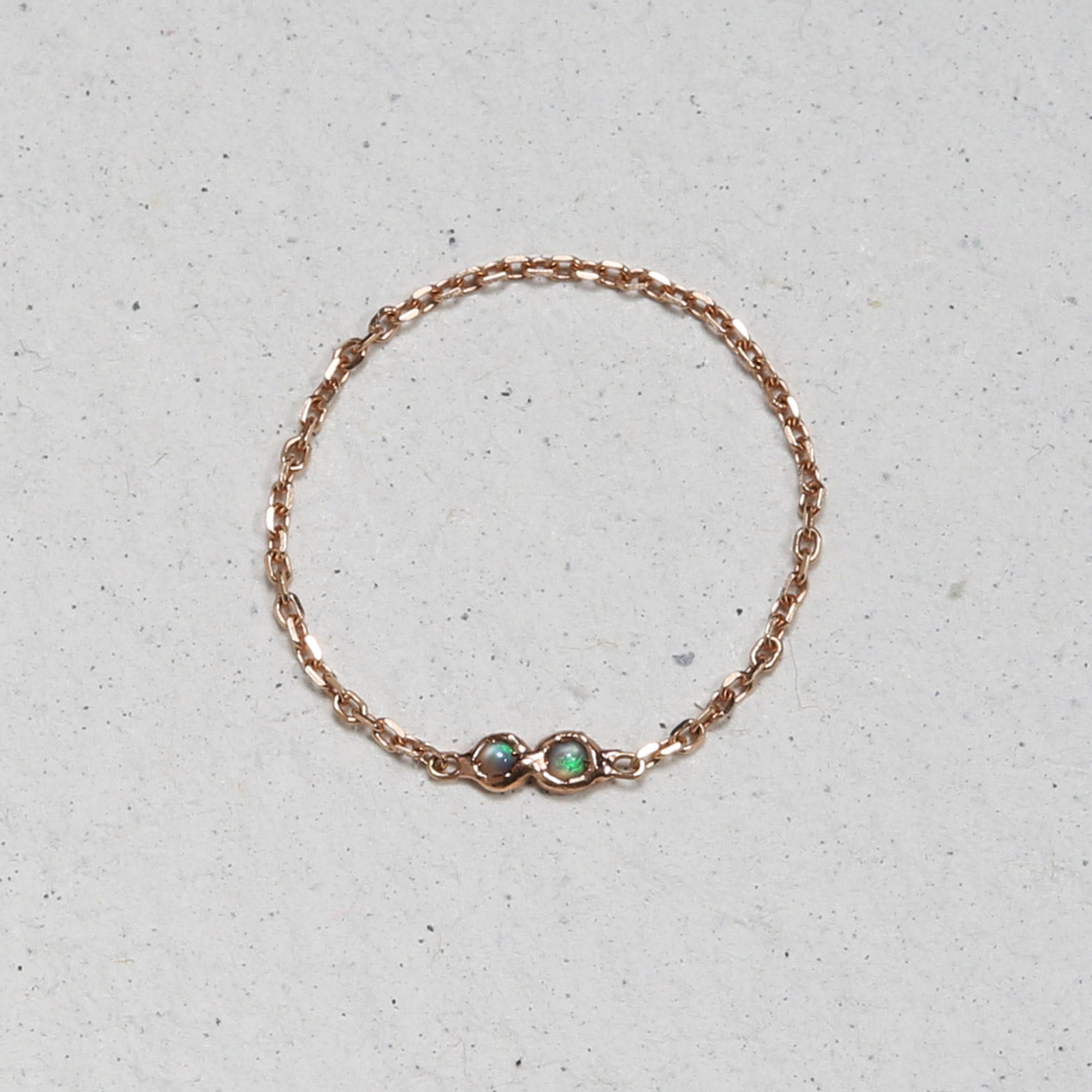 Tiny Opal Chain Ring