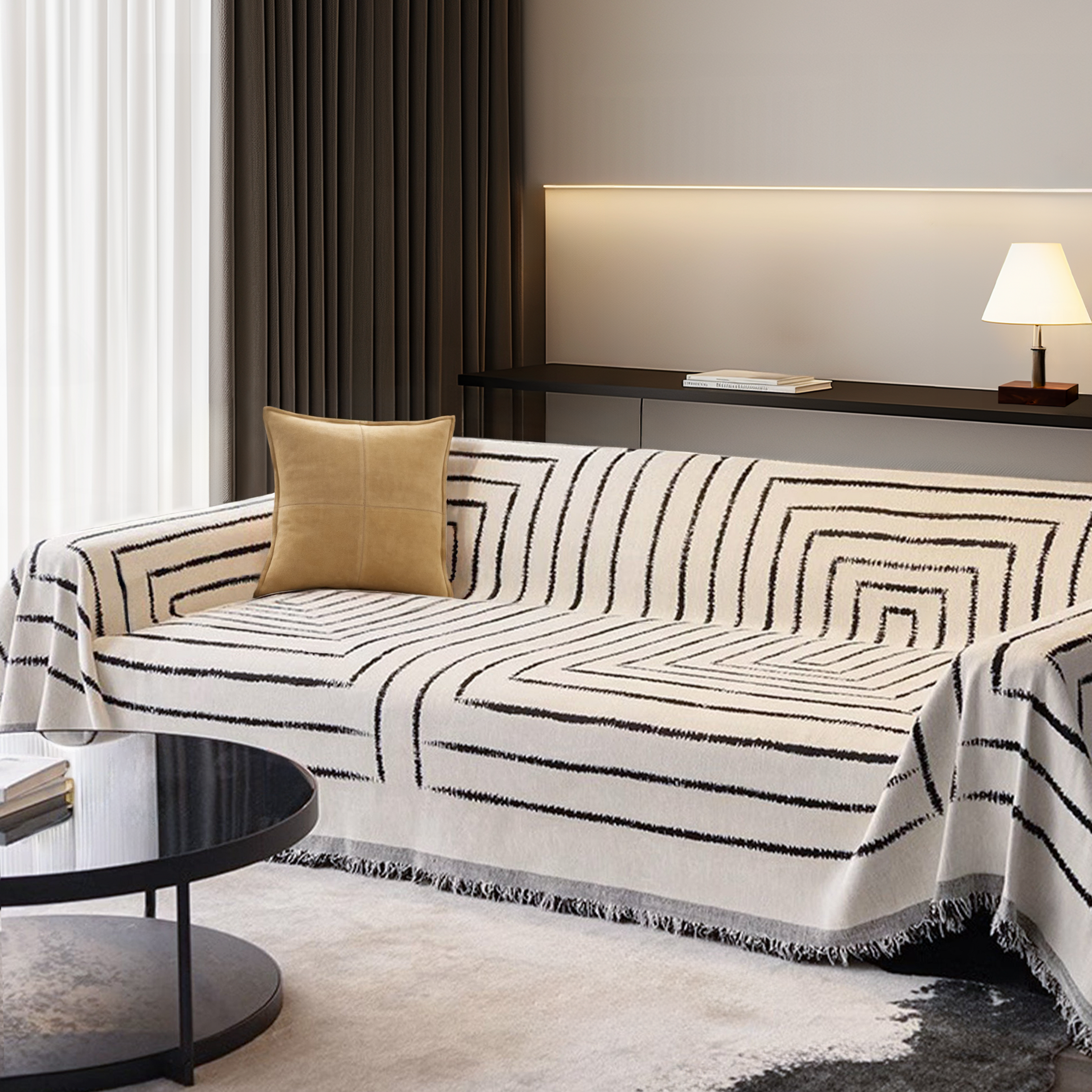 Chic Square Pattern Sofa / Couch Cover