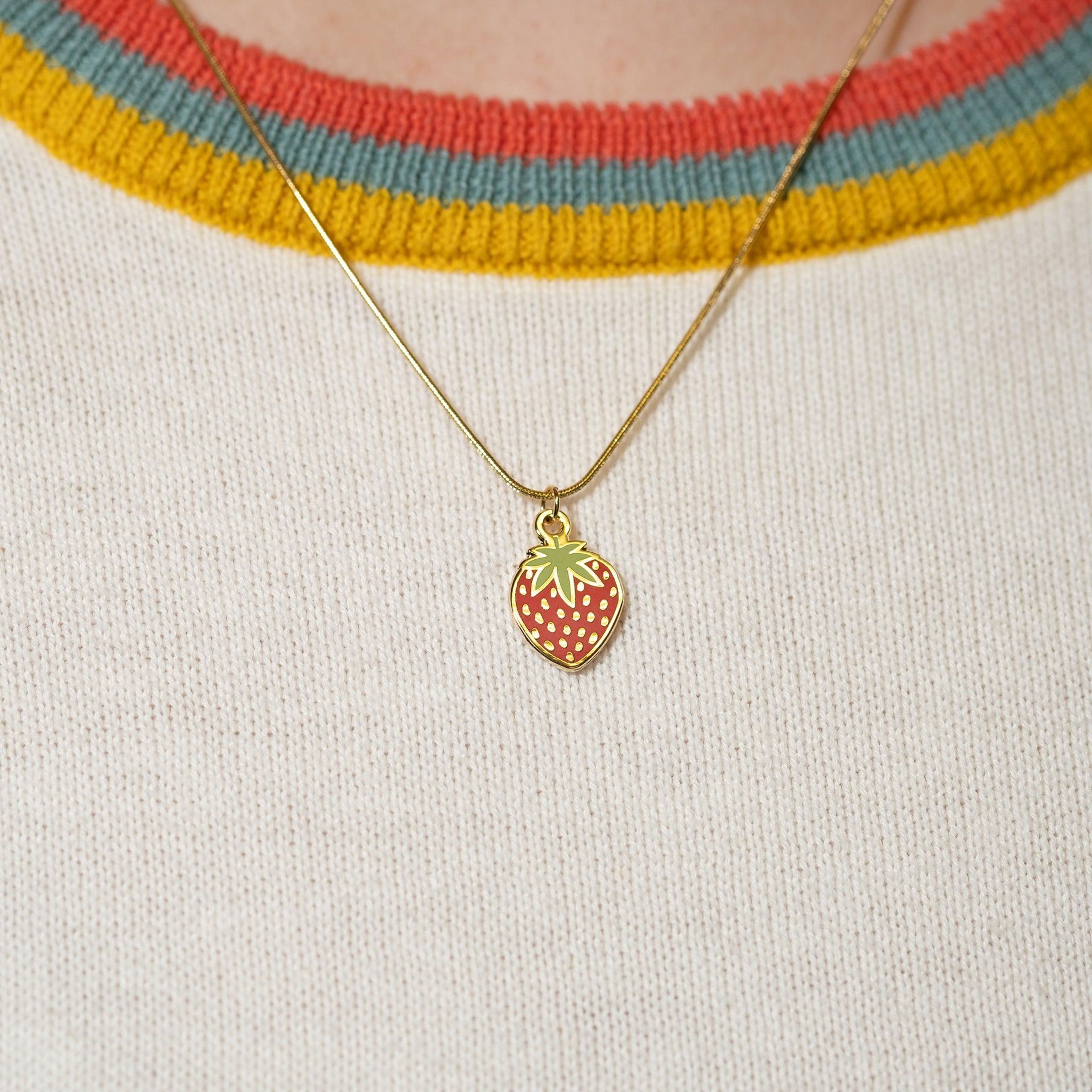 Strawberry Charm Necklace