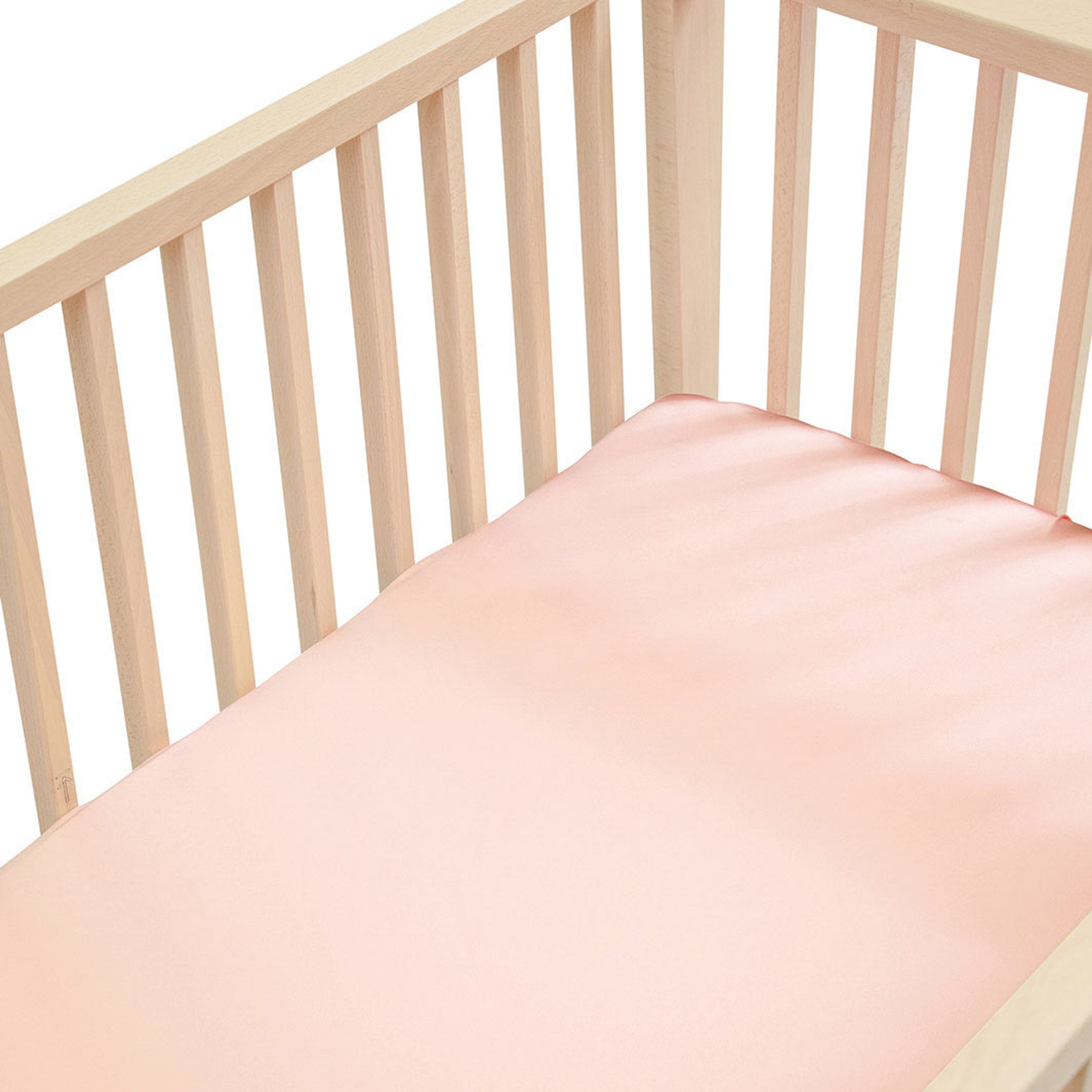 Silk Fitted Sheet for Cots / Cribs - Cherry Blossom