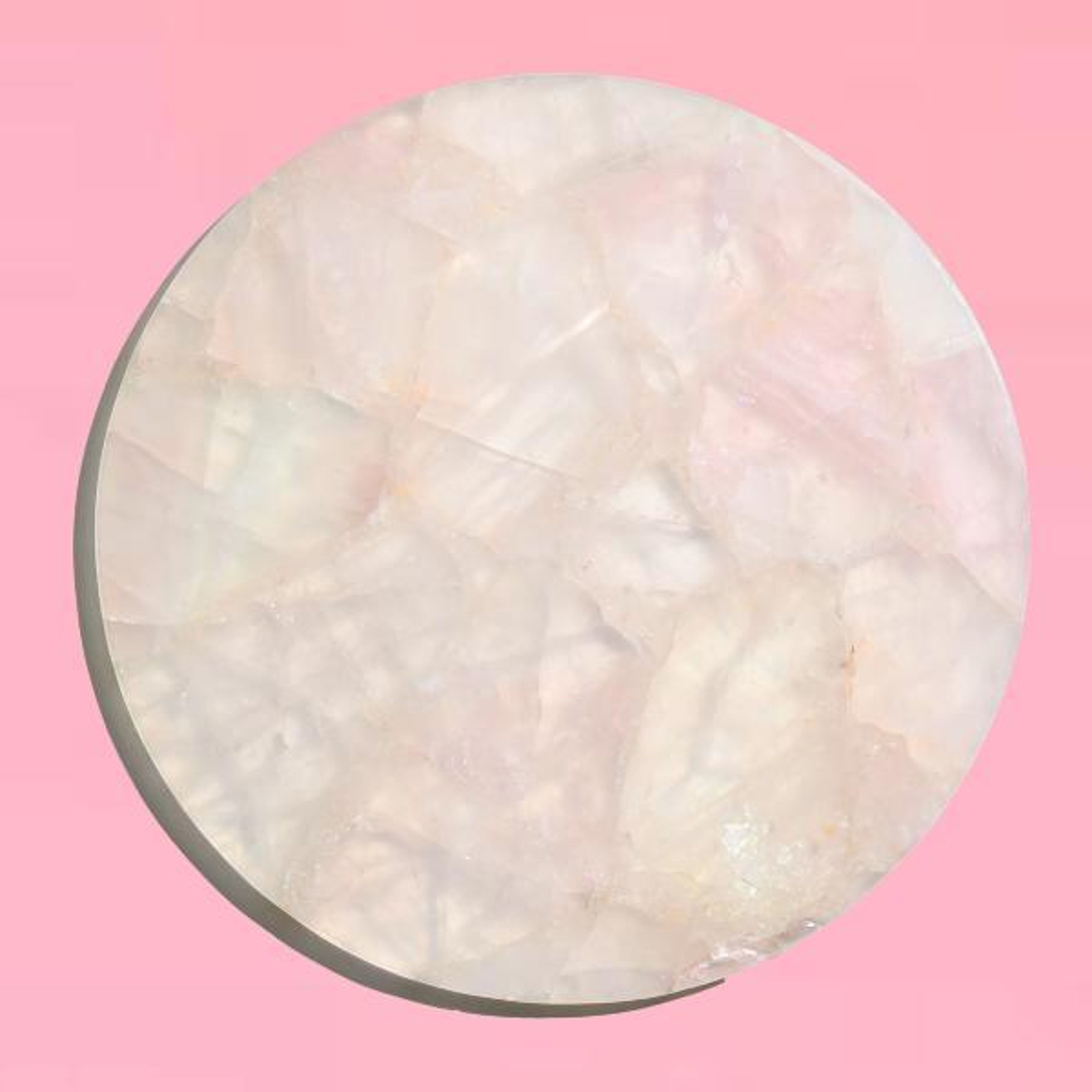 Rose Quartz Crystal Round Tray