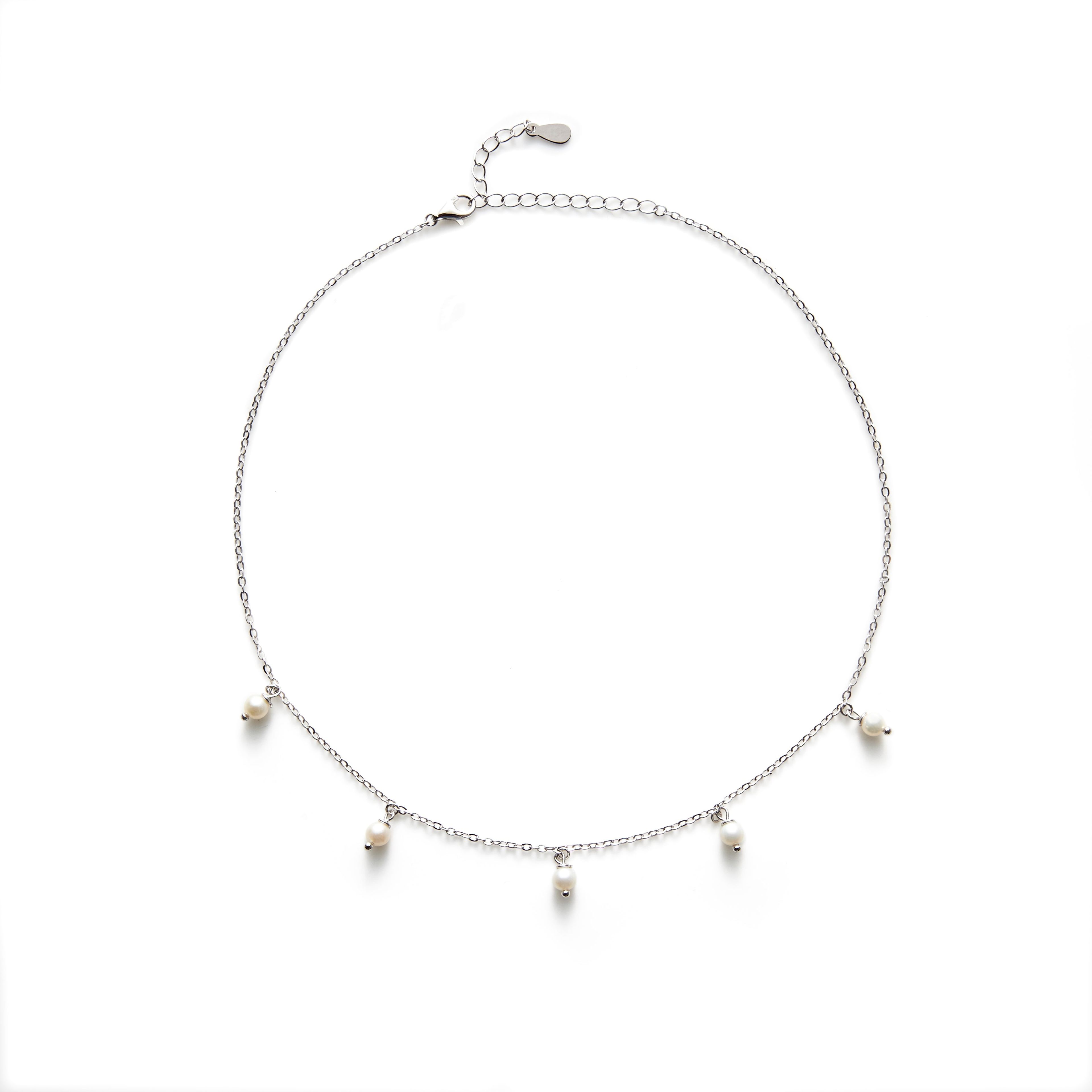 Rogers freshwater pearl choker or necklace (gold or silver)
