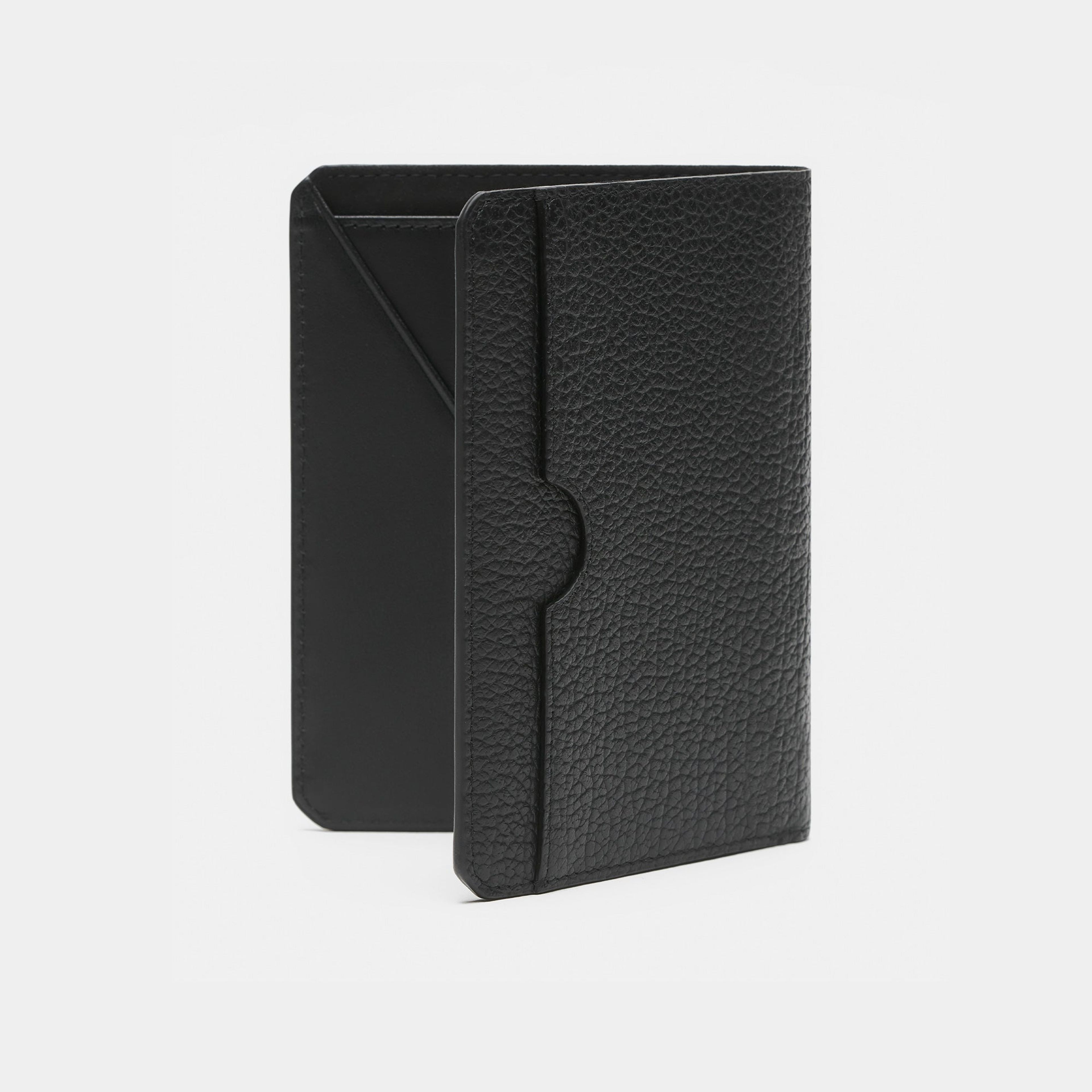 Passport Wallet - Pebbled Black