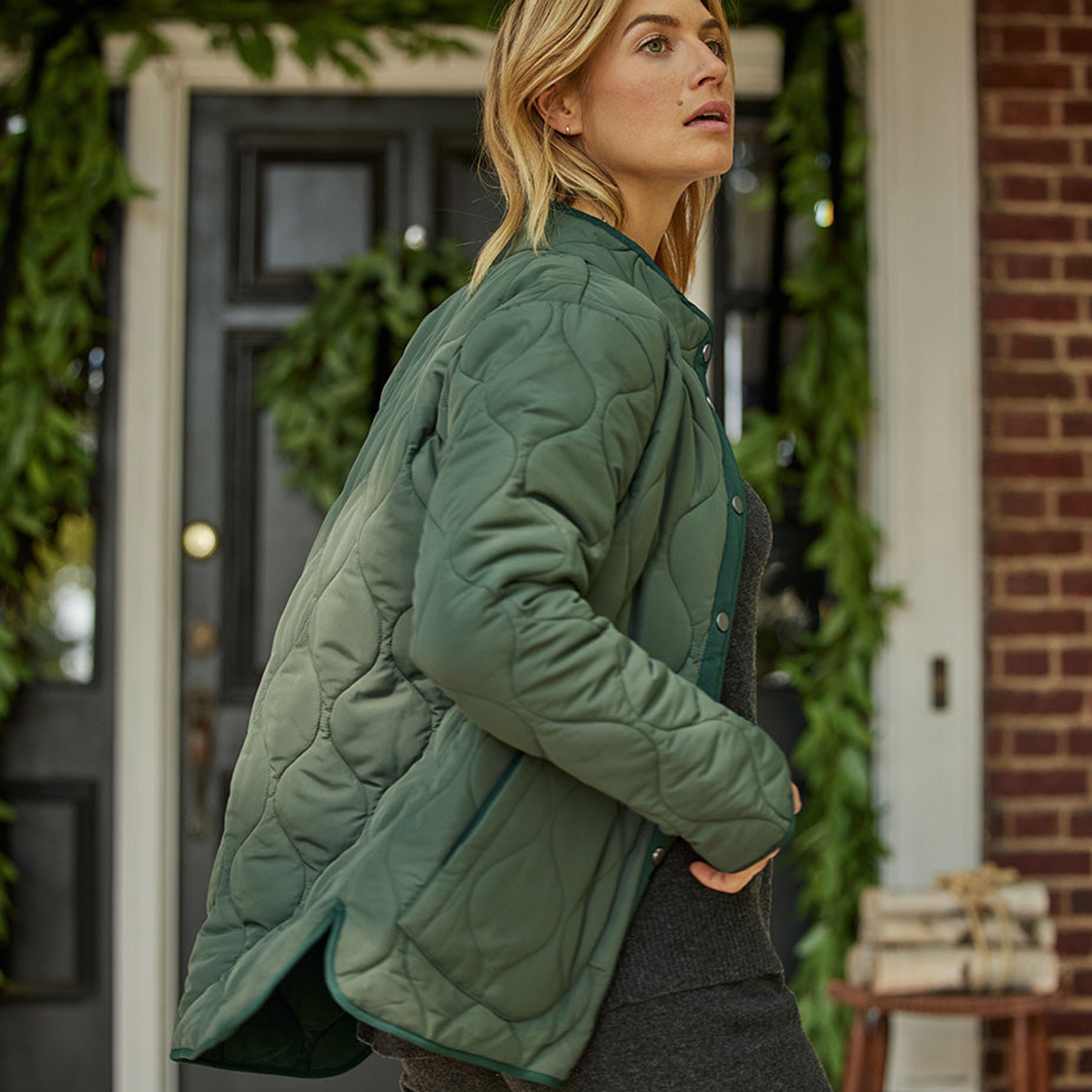 The Reversible Eco Quilted Lightweight Jacket - Olive & Eden