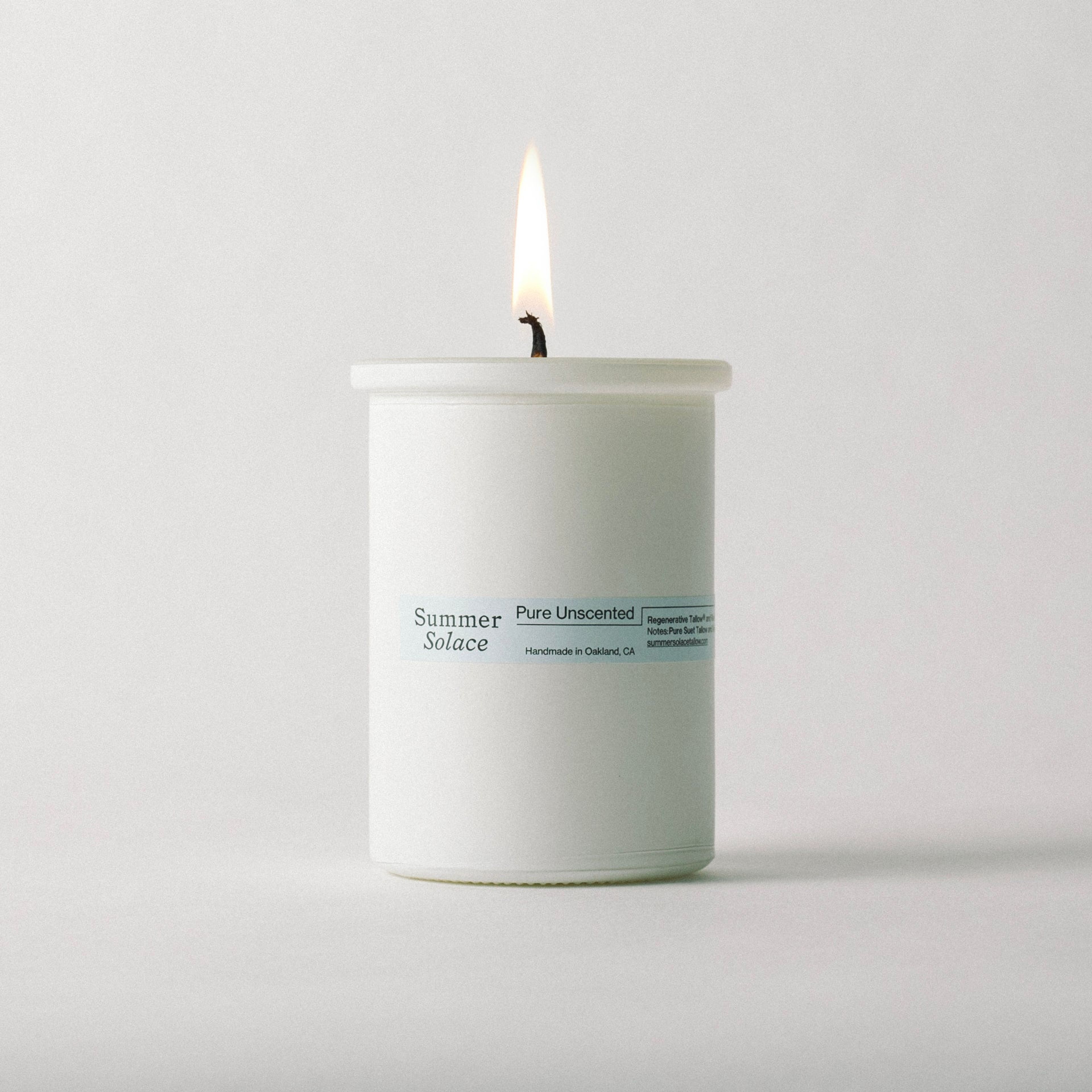 Pure Unscented: Tallow and Beeswax Candle