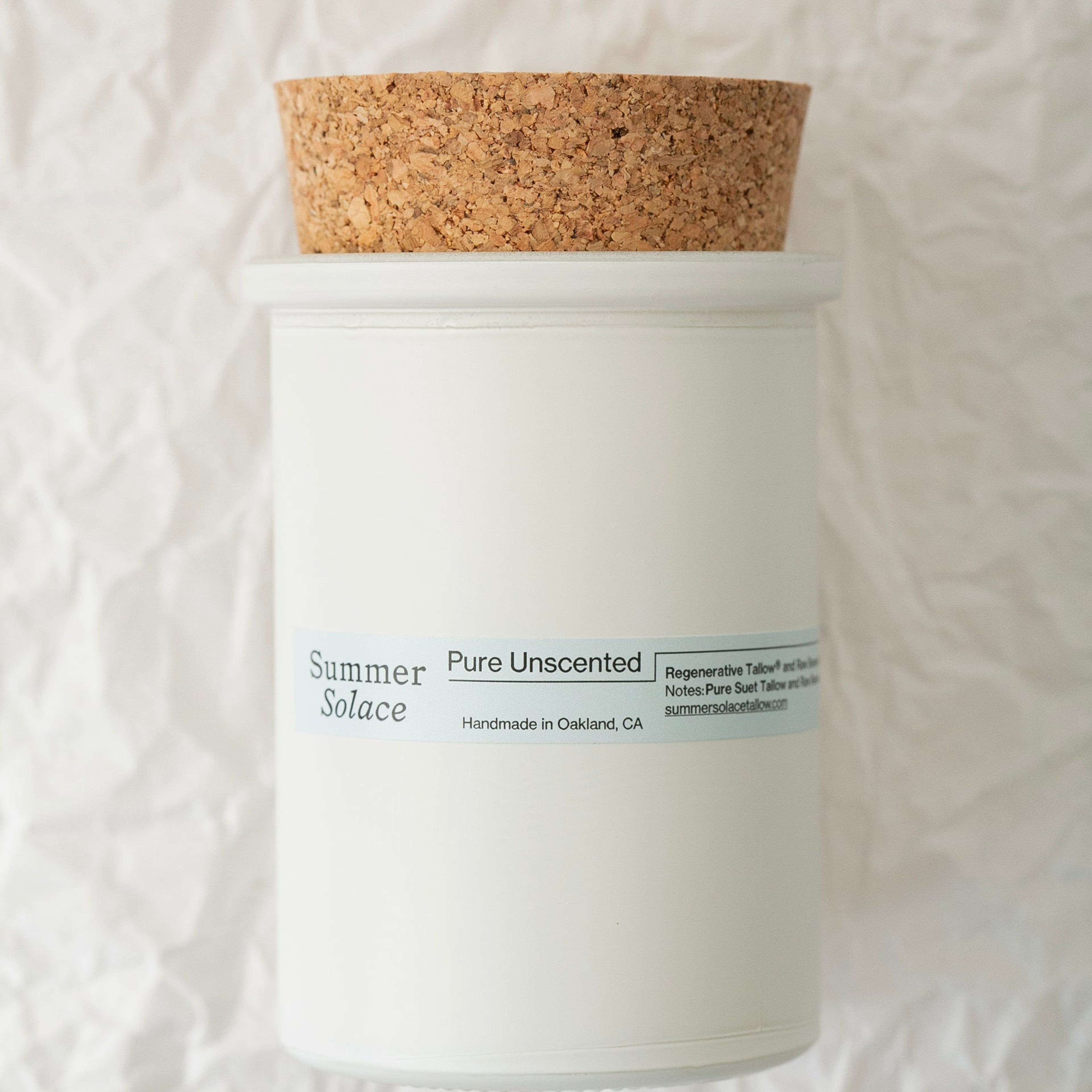 Pure Unscented: Tallow and Beeswax Candle
