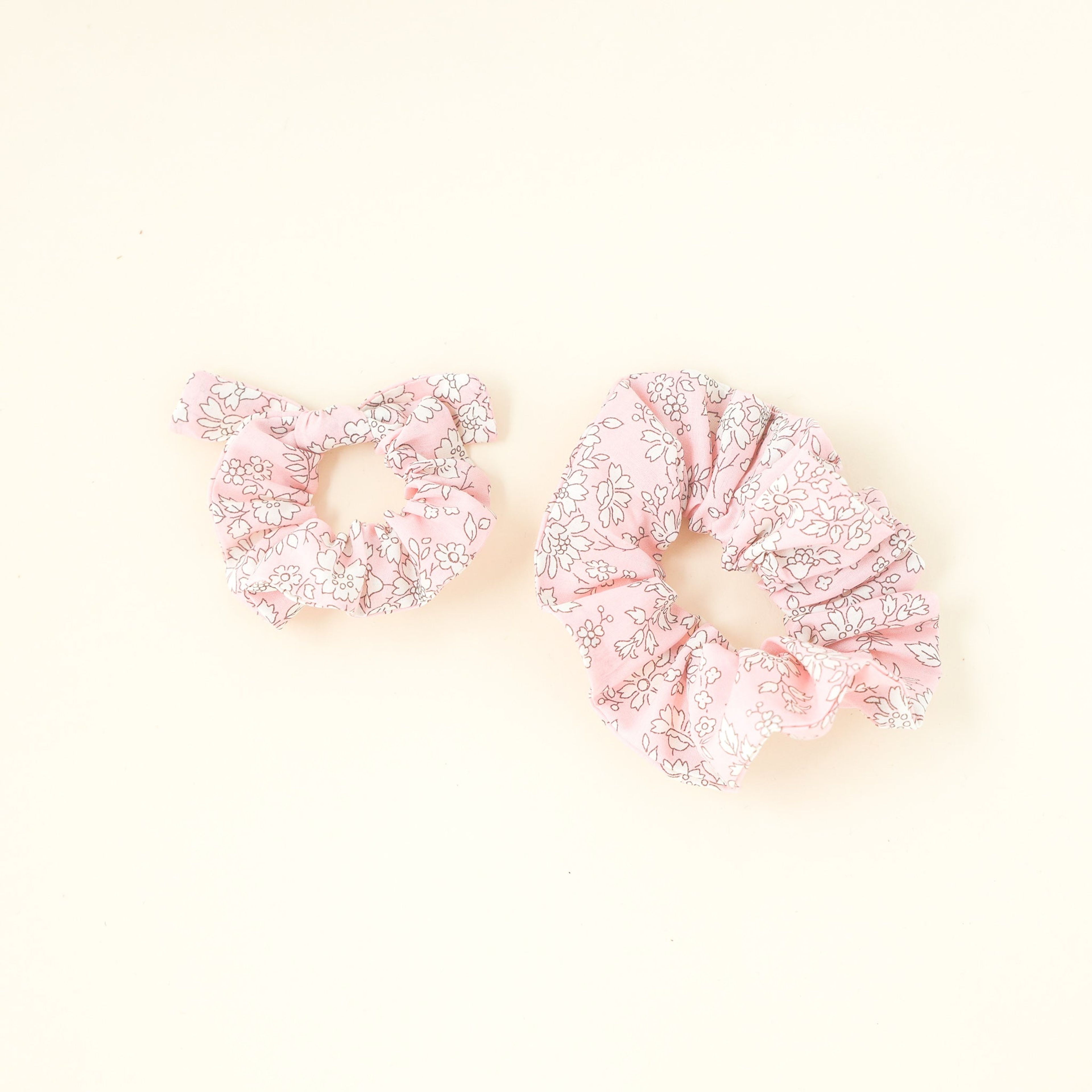 Adult Scrunchie in Light Pink Floral