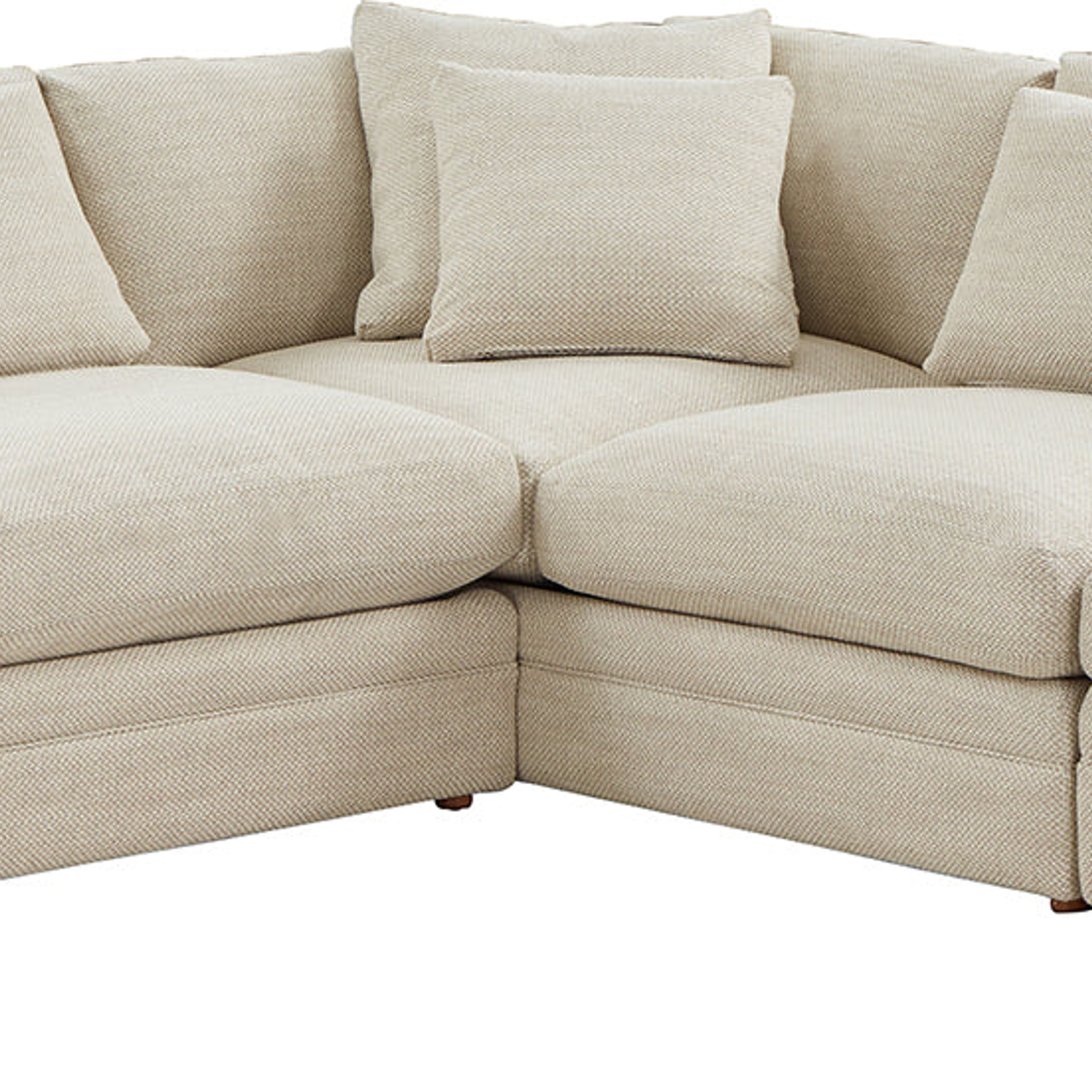 Feel Good Sectional with Ottoman, Right, Oyster