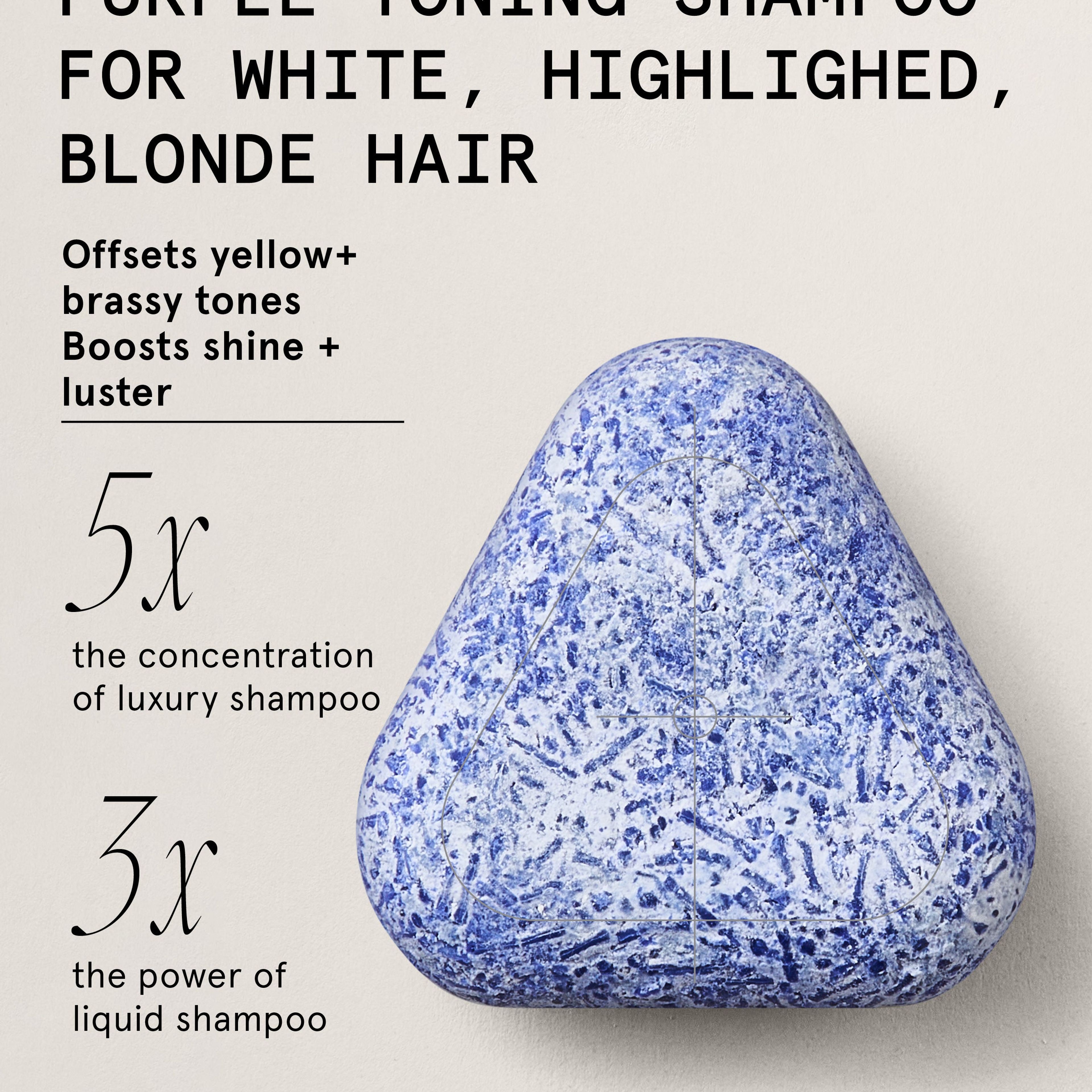 Purple Shampoo Bar for Blonde, Highlighted, White Hair