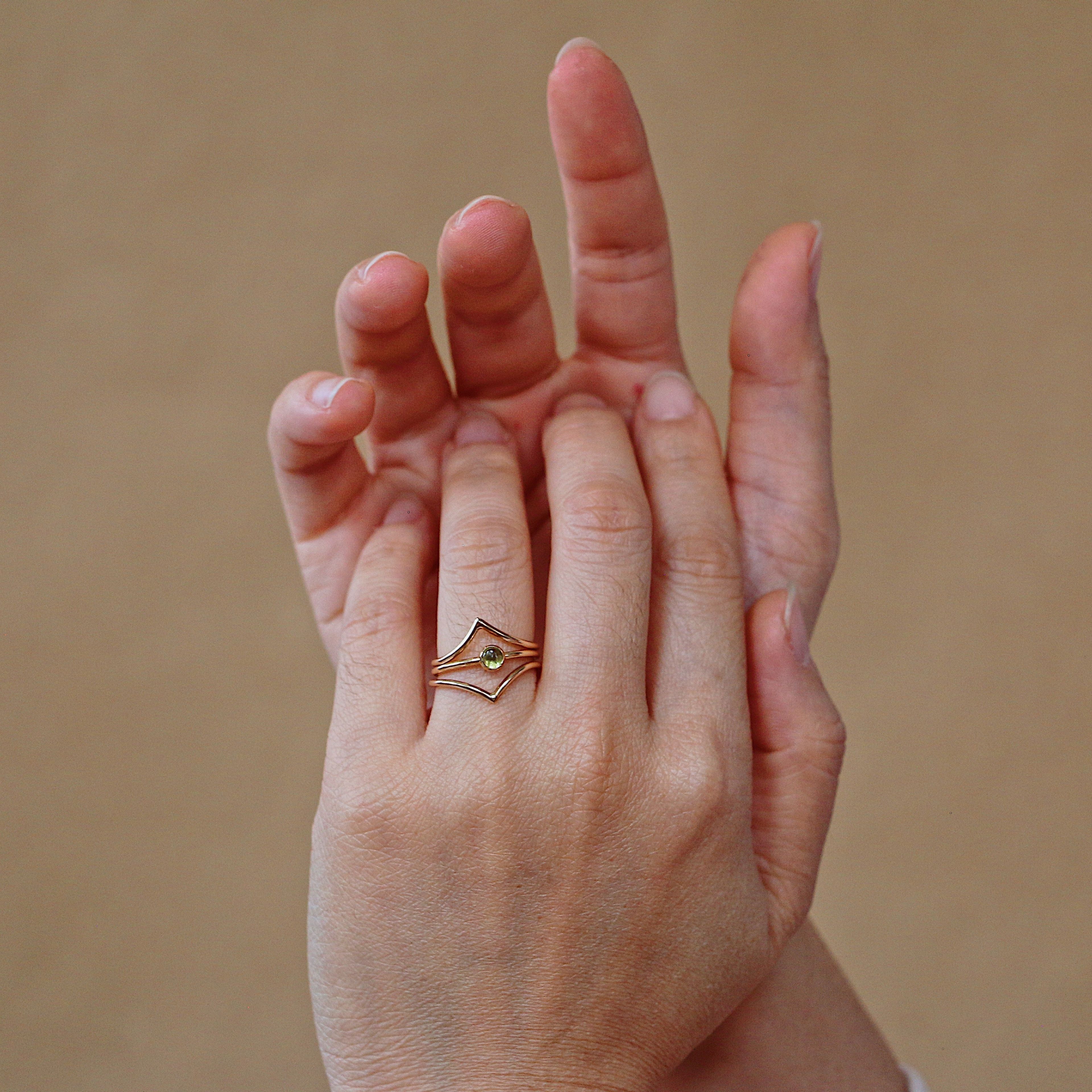 August birthstone peridot 14k gold ring. at 1stDibs | women's peridot ring