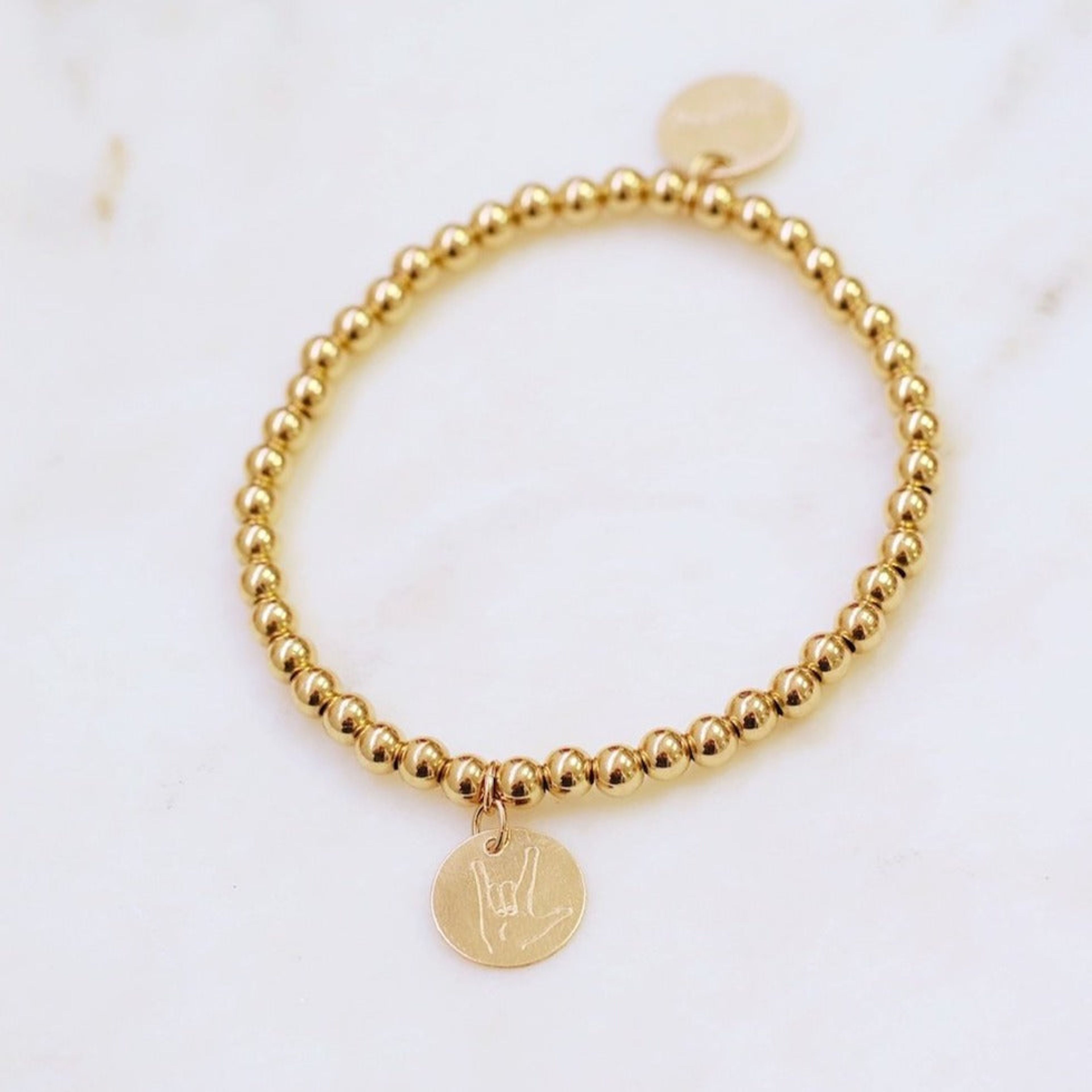 Gold Crush Bracelet (Medium Beads)