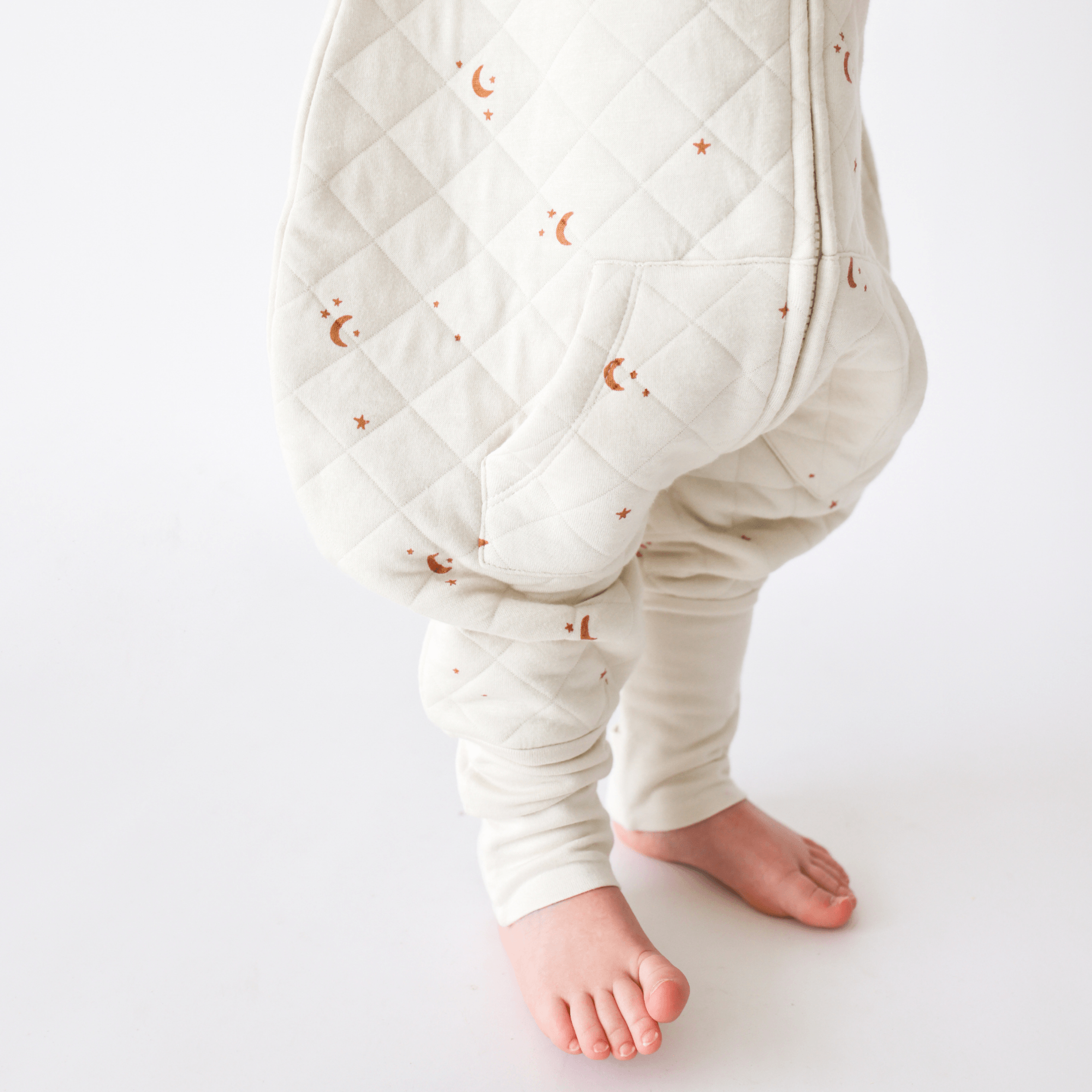 Woolino Imperfect 4 Season Baby Sleep Bag with Feet, Merino Wool & Organic  Cotton, Navy Blue on Marmalade