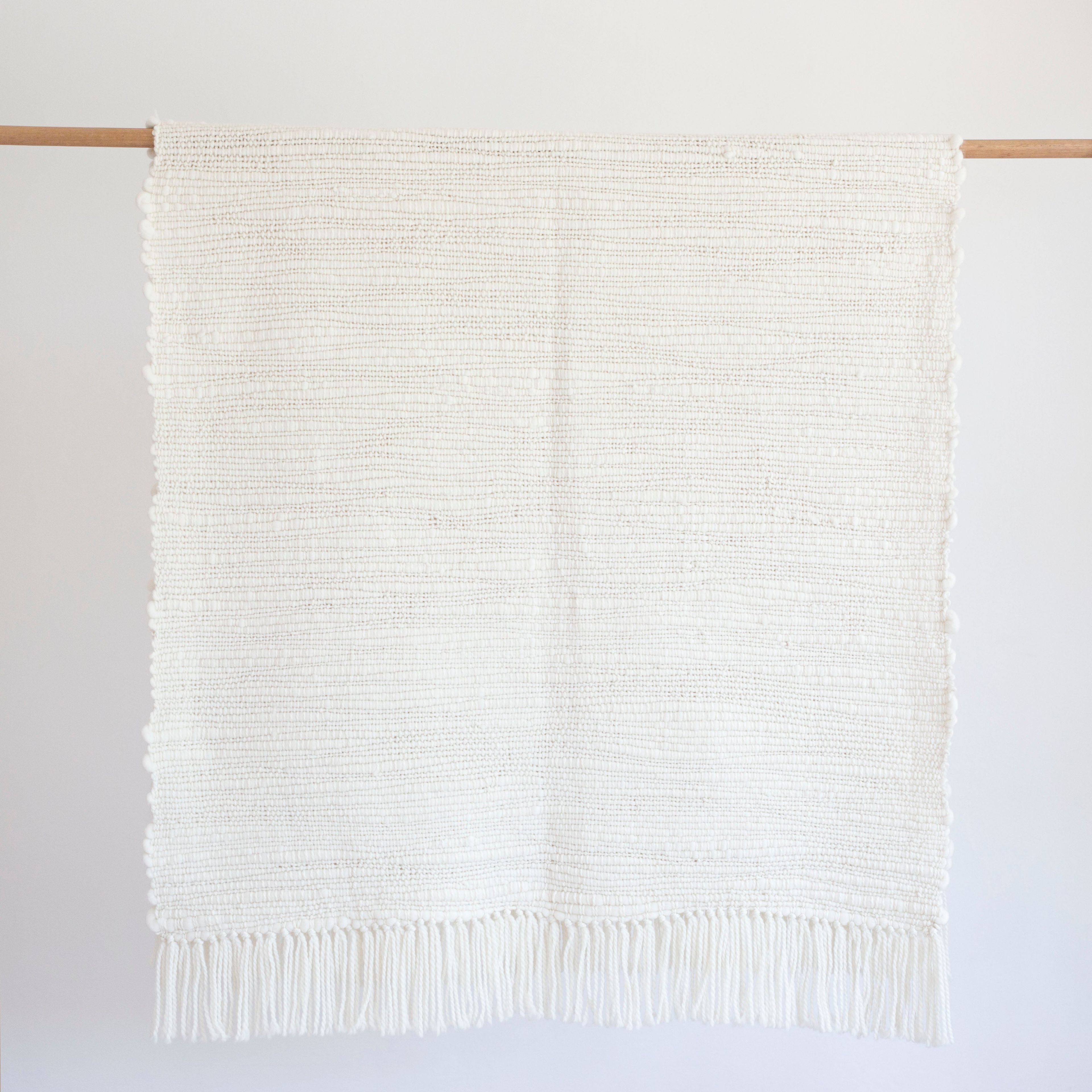 Aroma Throw Blanket - Handwoven Chunky Merino Wool with Fringes - Luxurious, Eco-Friendly and Perfect to Elevate Your Home Decor
