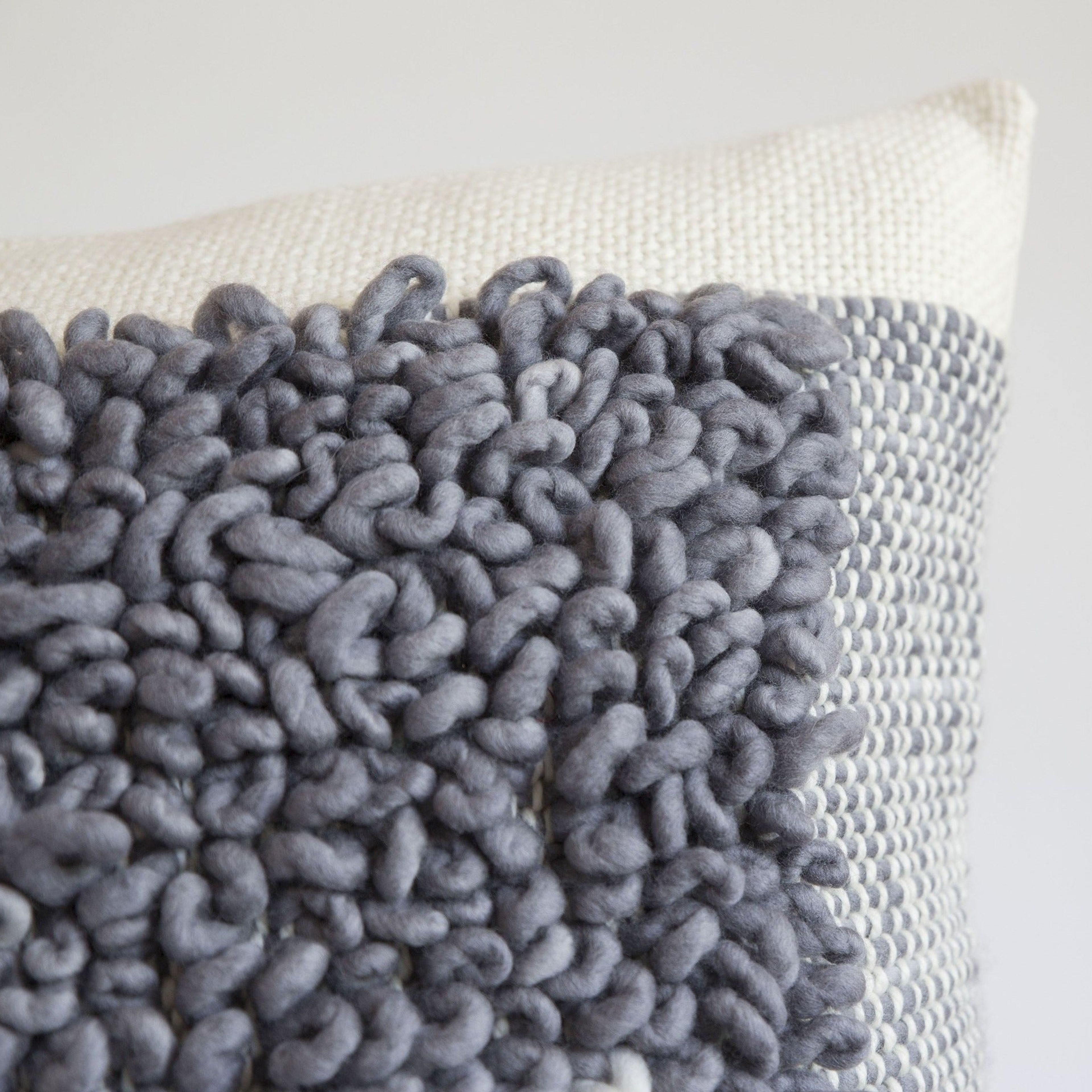 Pillow Cover in Stone Grey Mosaico 19x22