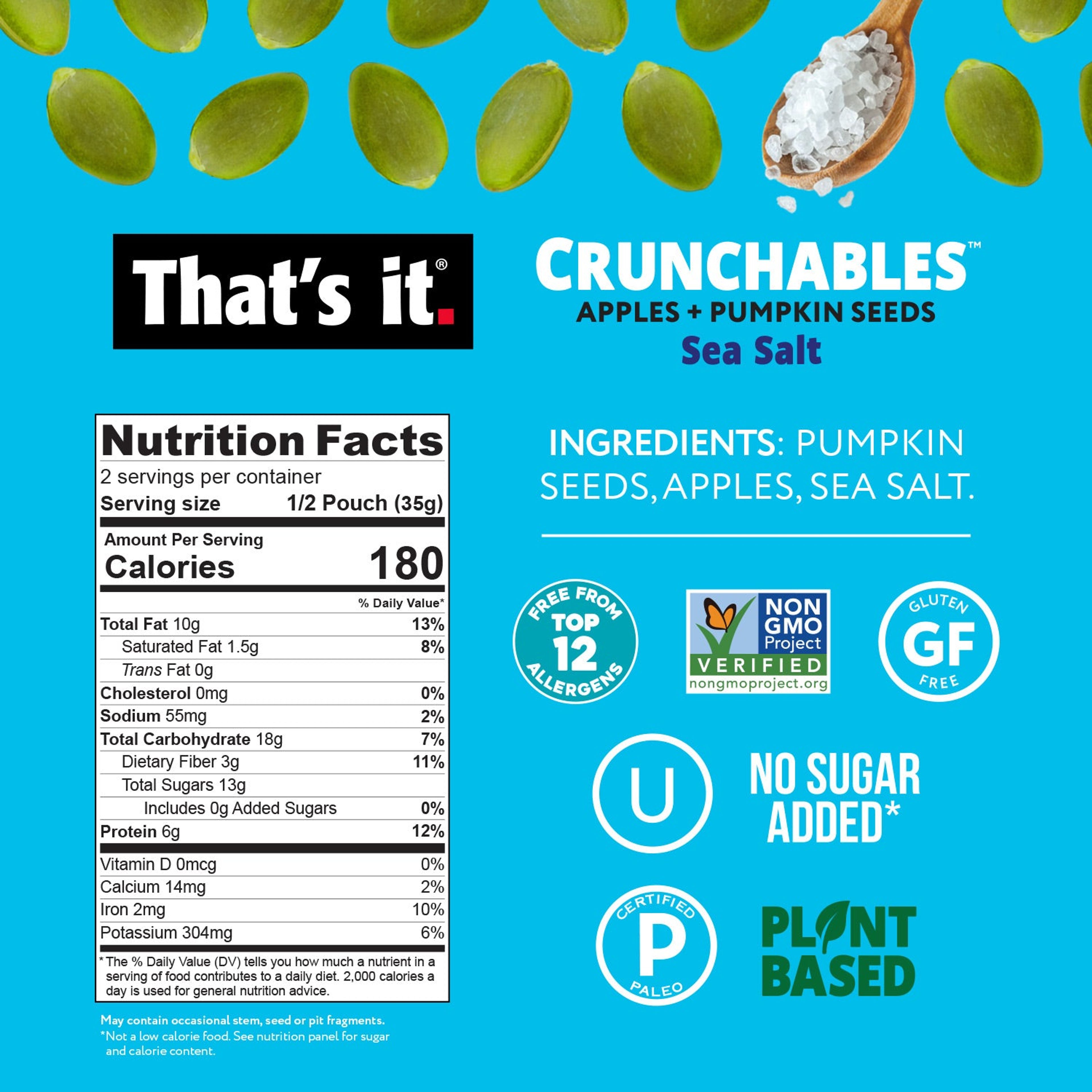 Sea Salt Apple + Pumpkin Seed Crunchables