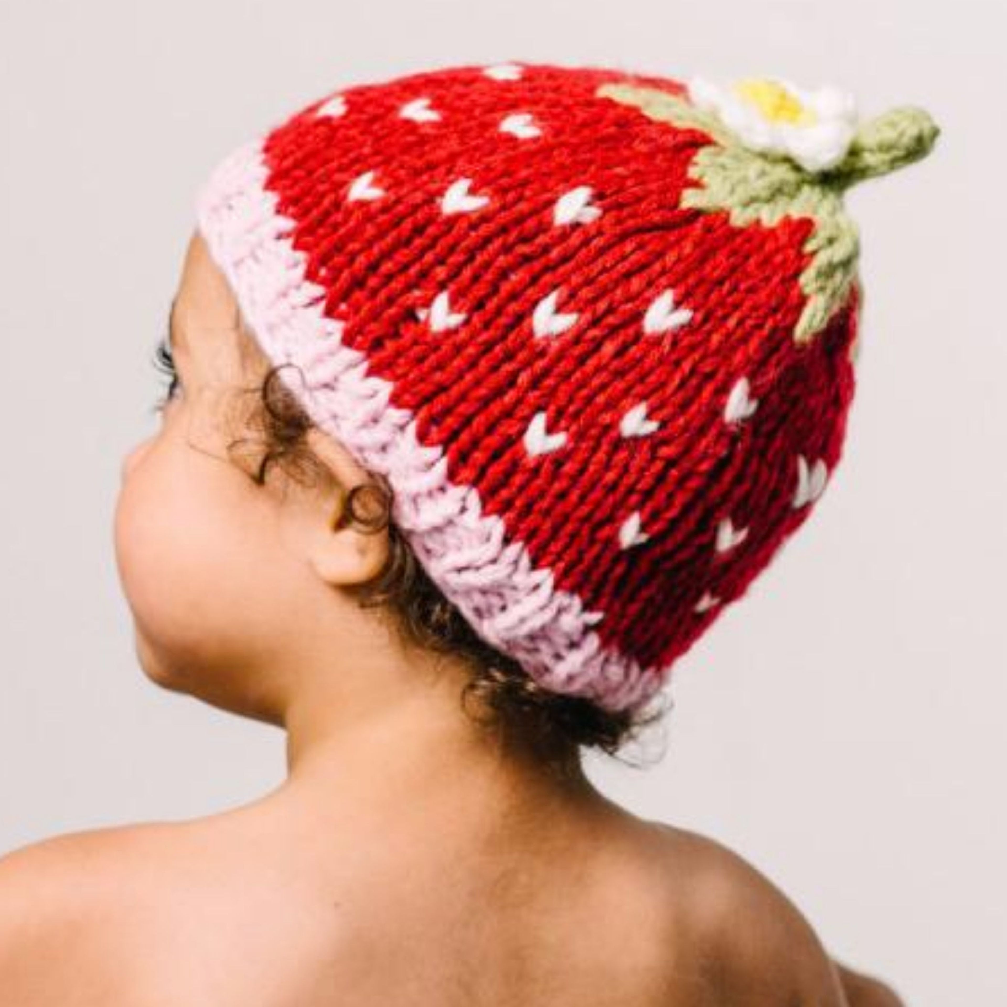 Addie Strawberry Hand-Knit Hat