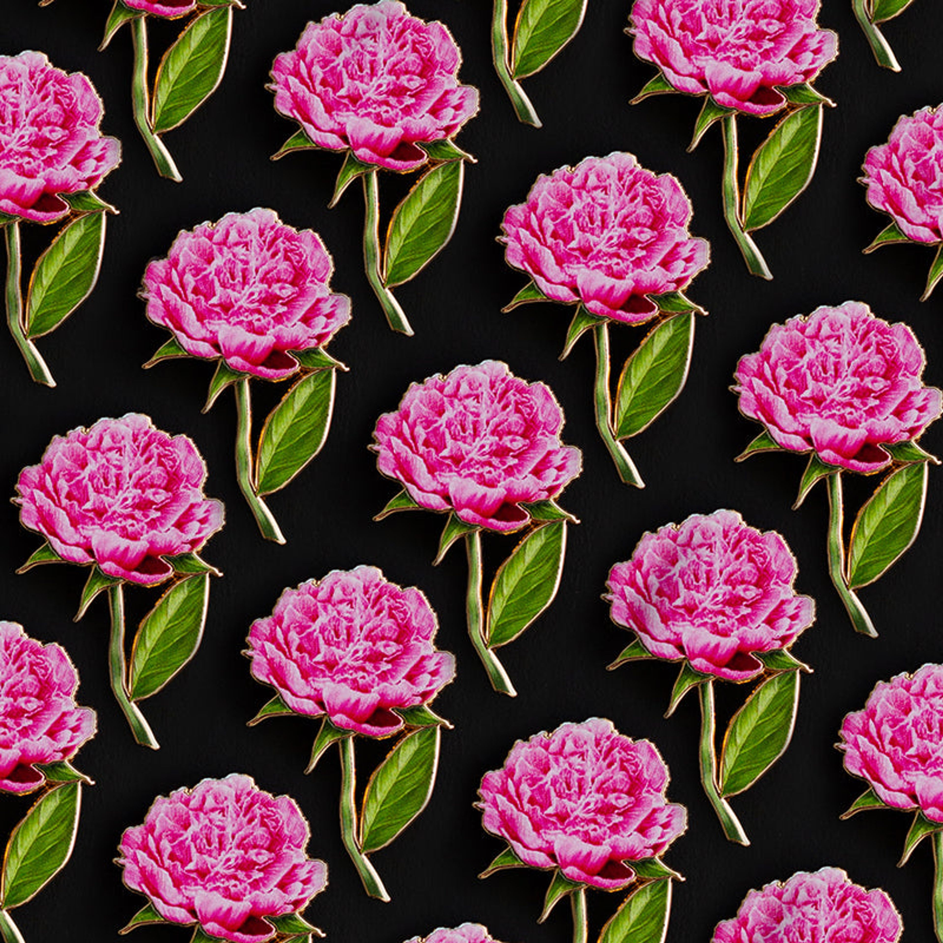Peony (Pink) v3 Floral Enamel Pin