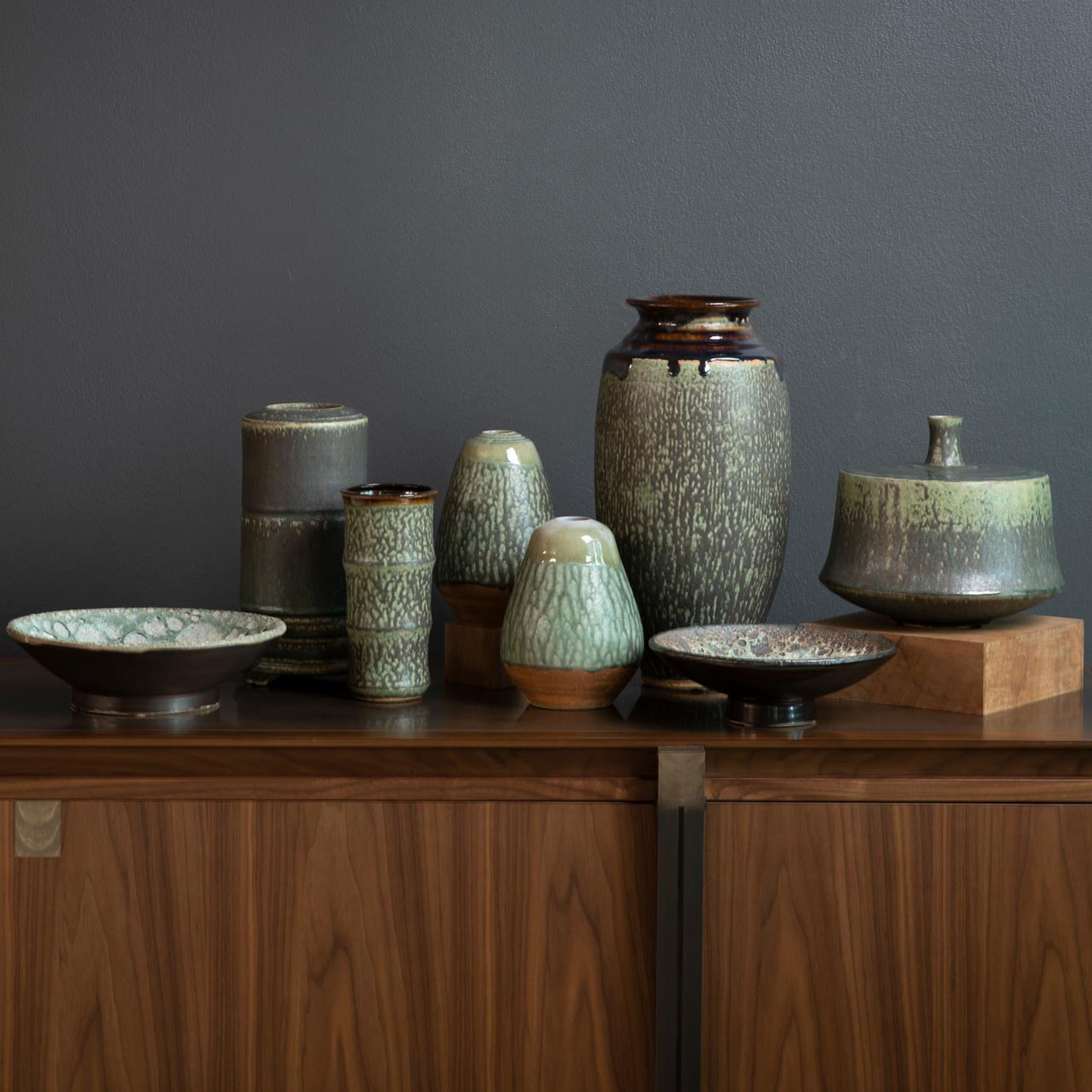 Ash Green Vessels and Crater Bowls