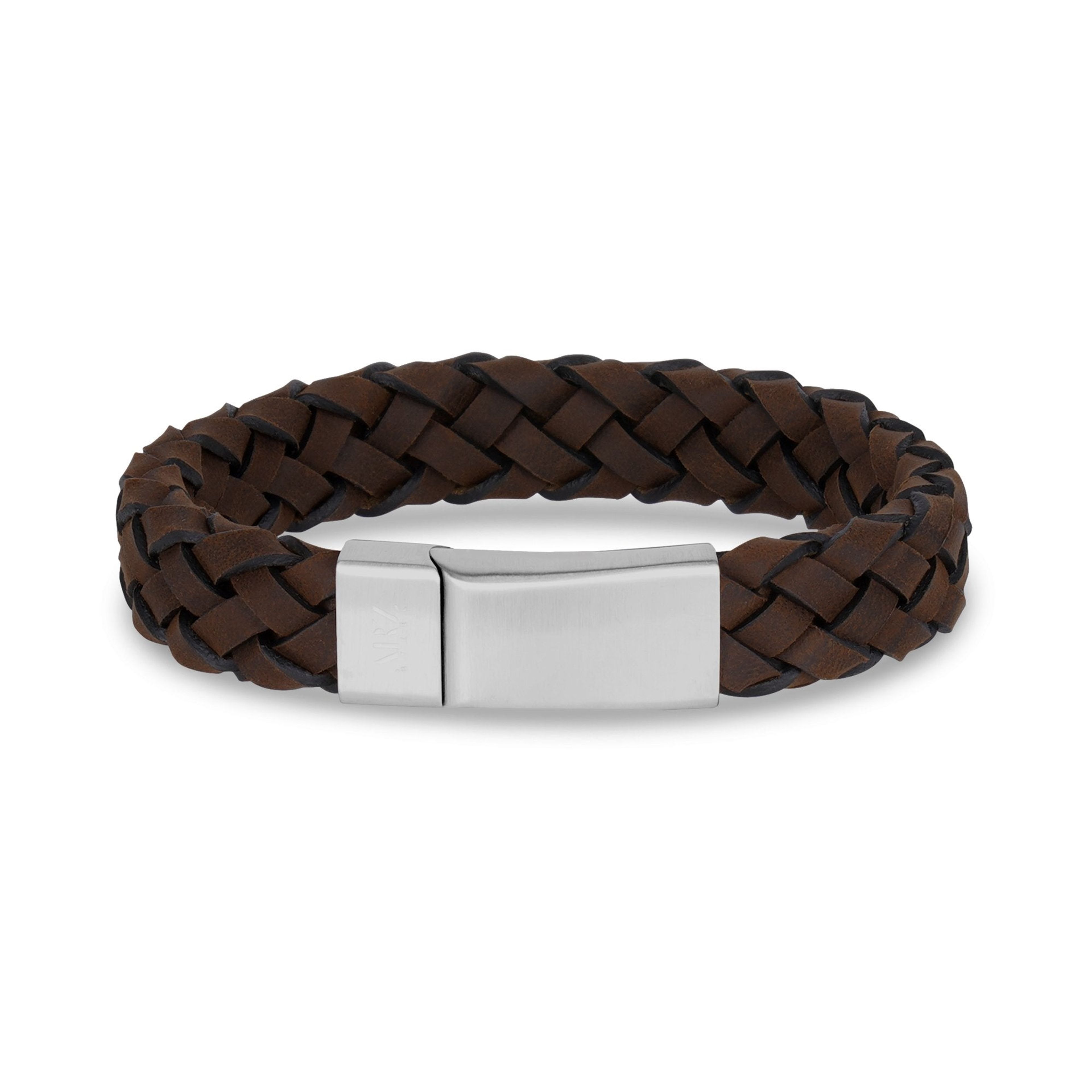 12mm Brown Leather Bracelet
