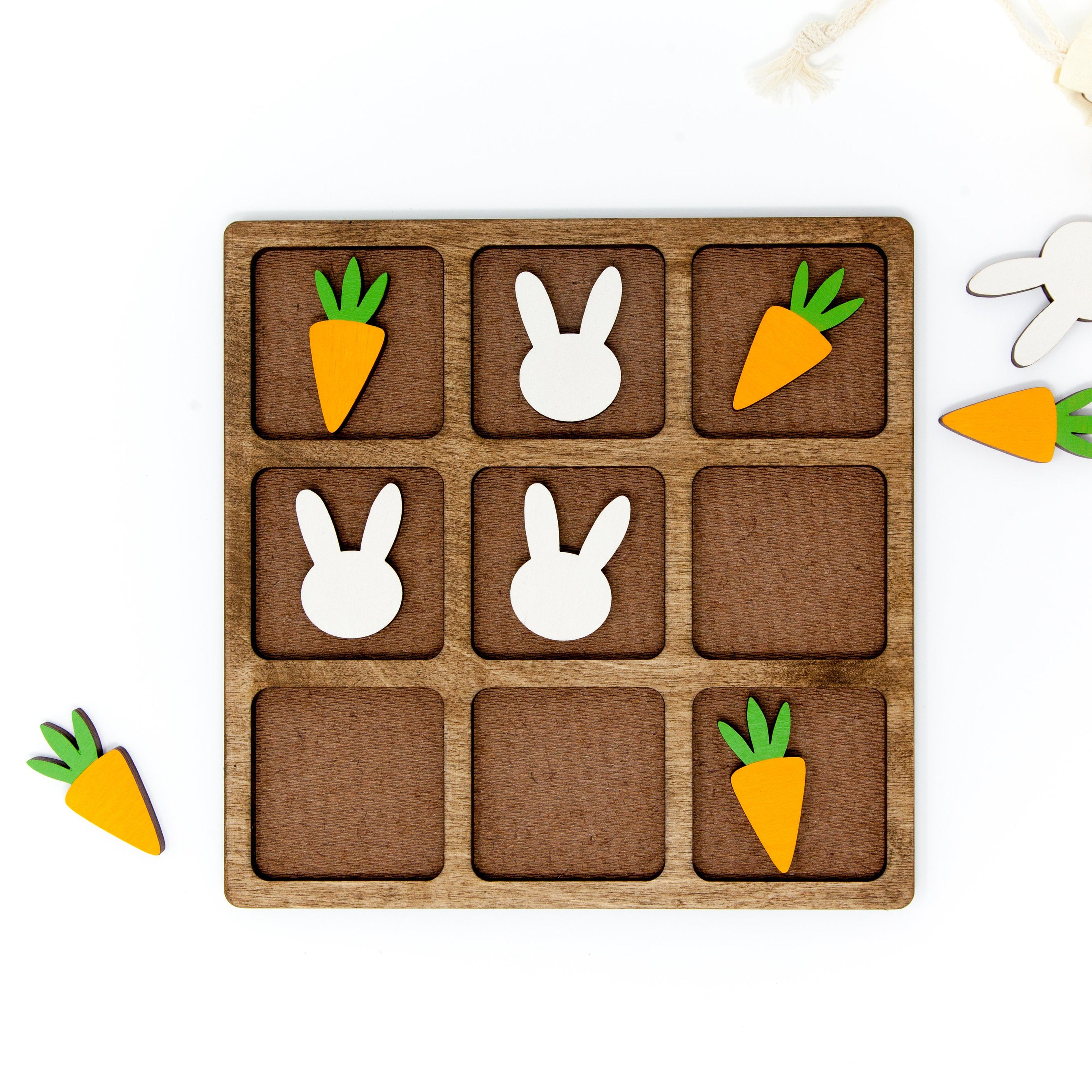 Bunny vs. Carrot Tic-Tac-Toe