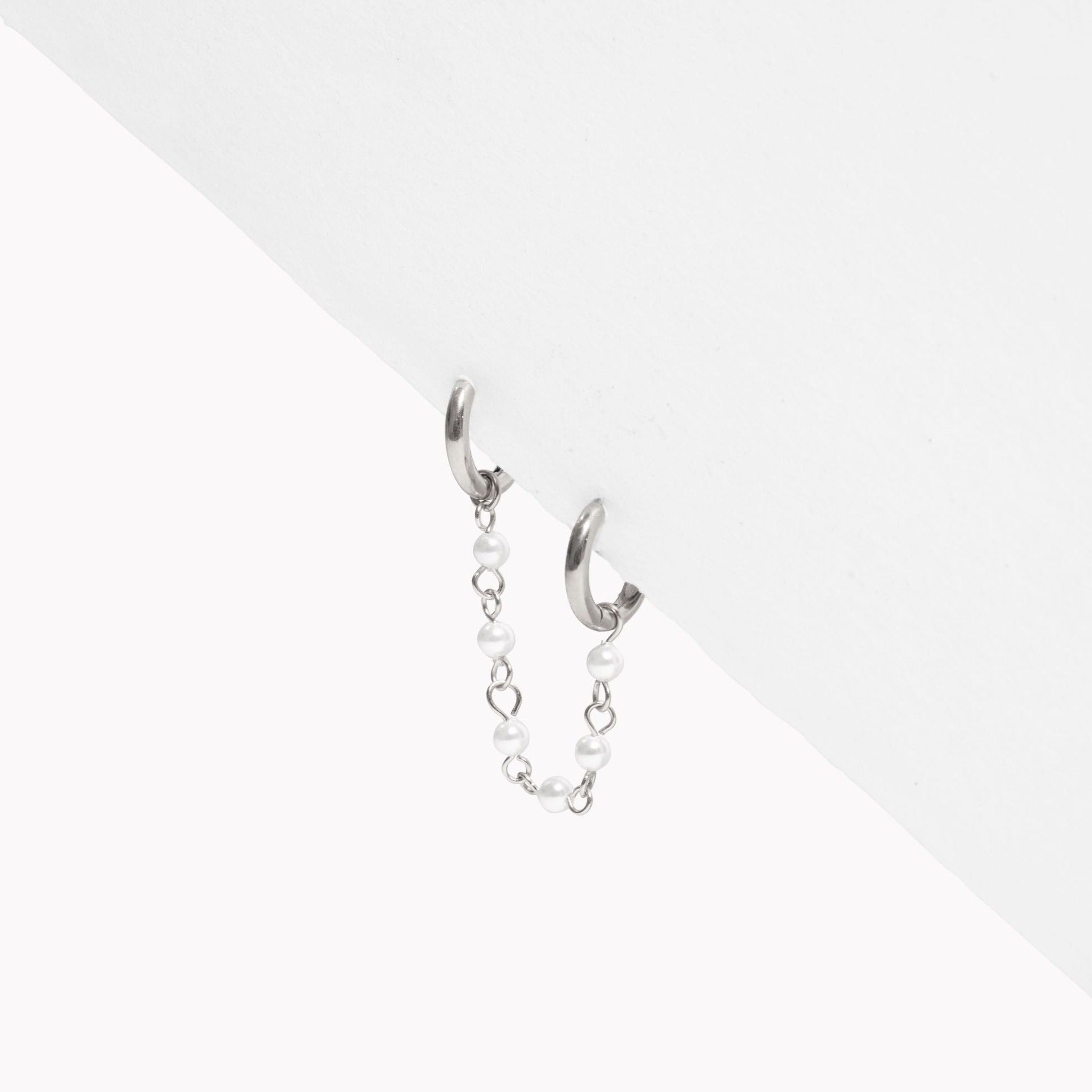 Single Pearl Earring Connector Chain