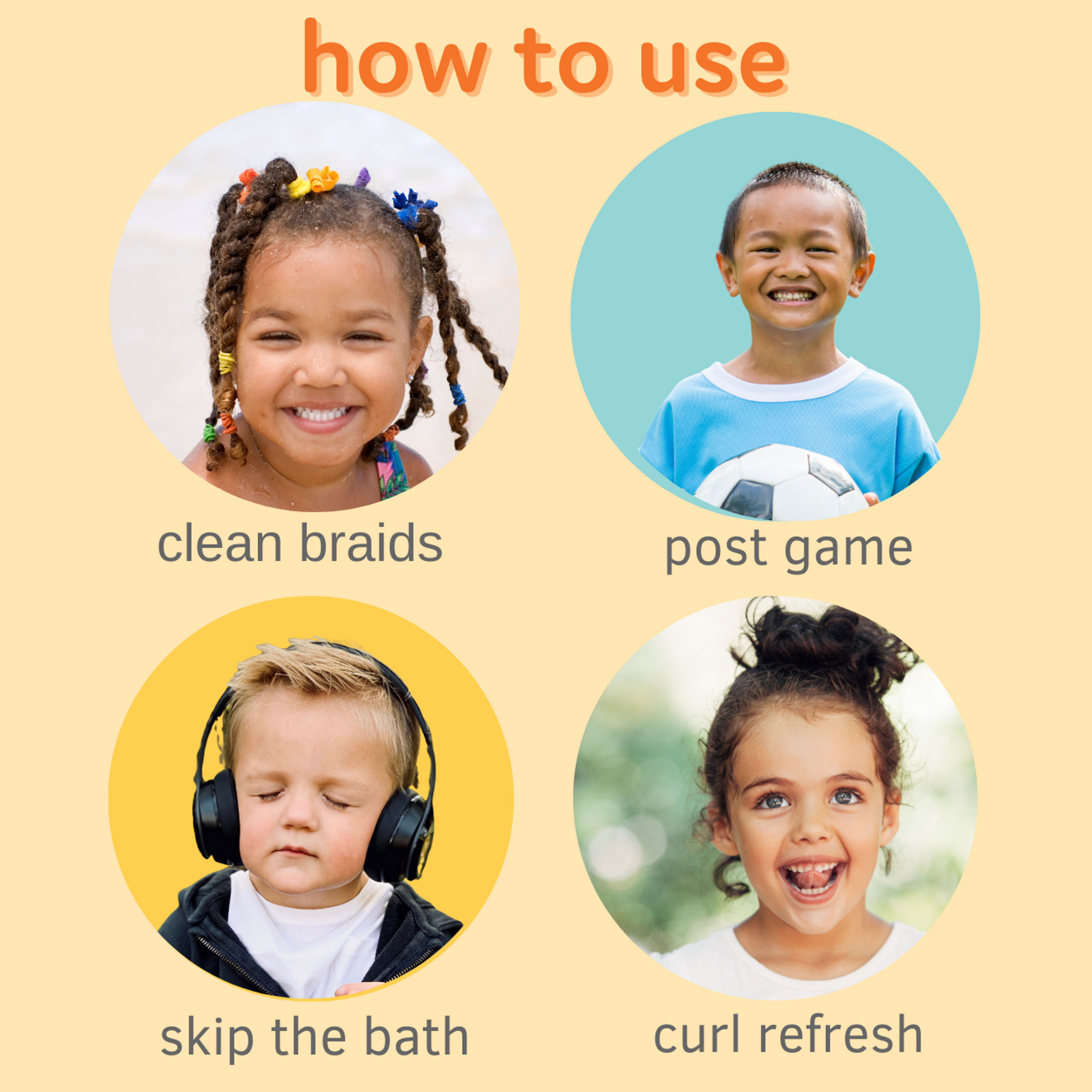 Kids Powder Dry Shampoo - Water-Free Hair Cleansing