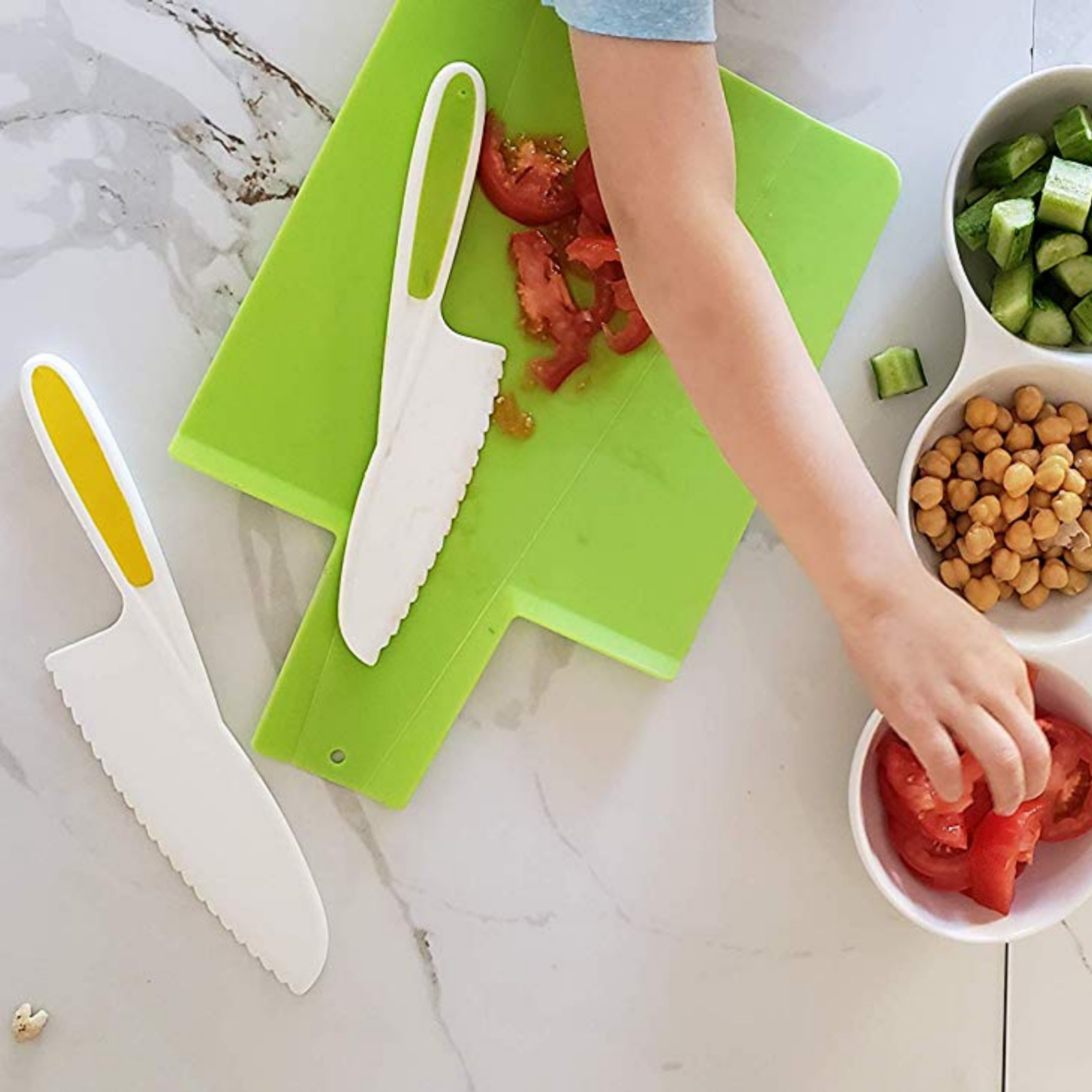 Kids' Knives and Foldable Cutting Board Set