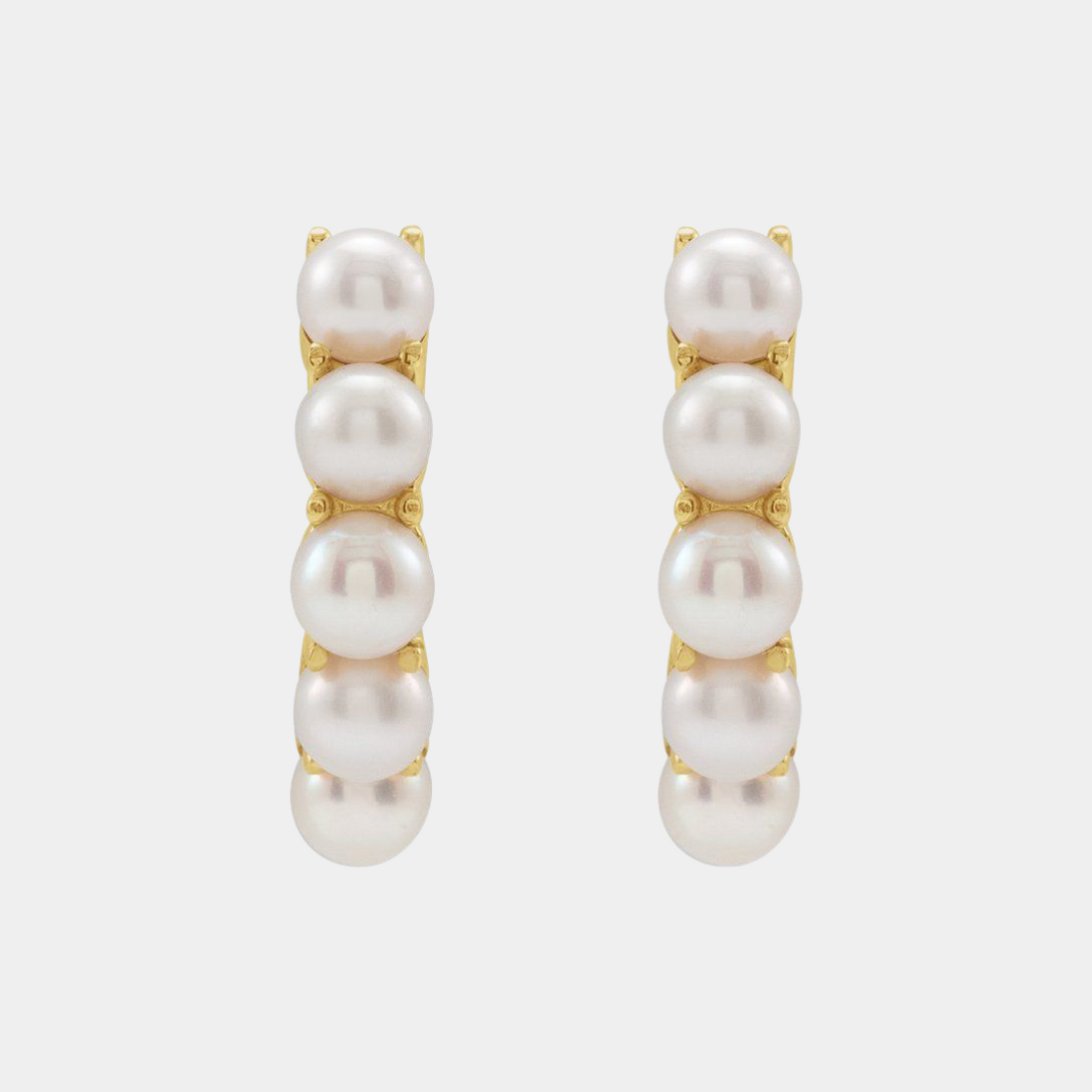 14K Freshwater Cultured Pearl Huggie Earrings