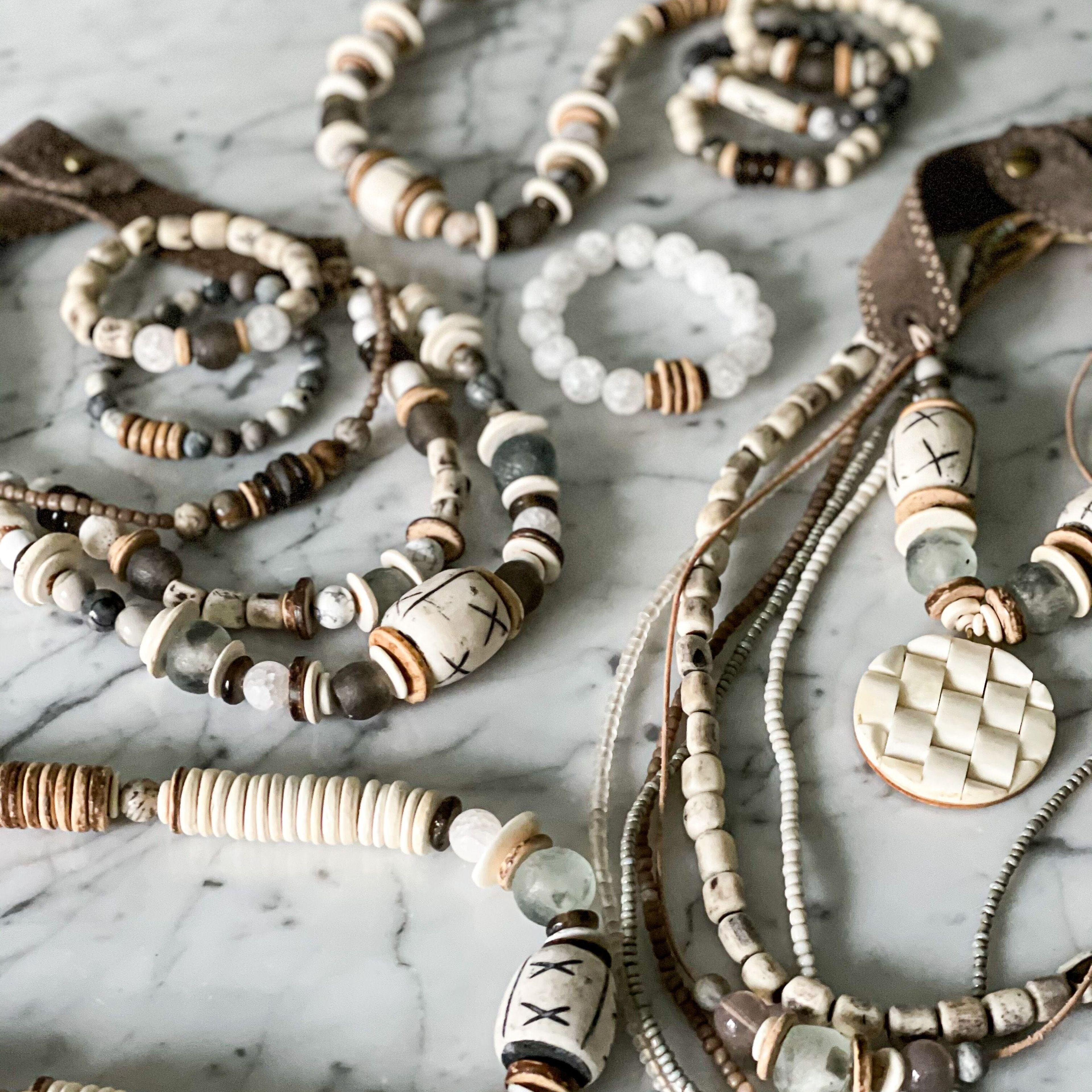 Layered Classic Necklace | Stone