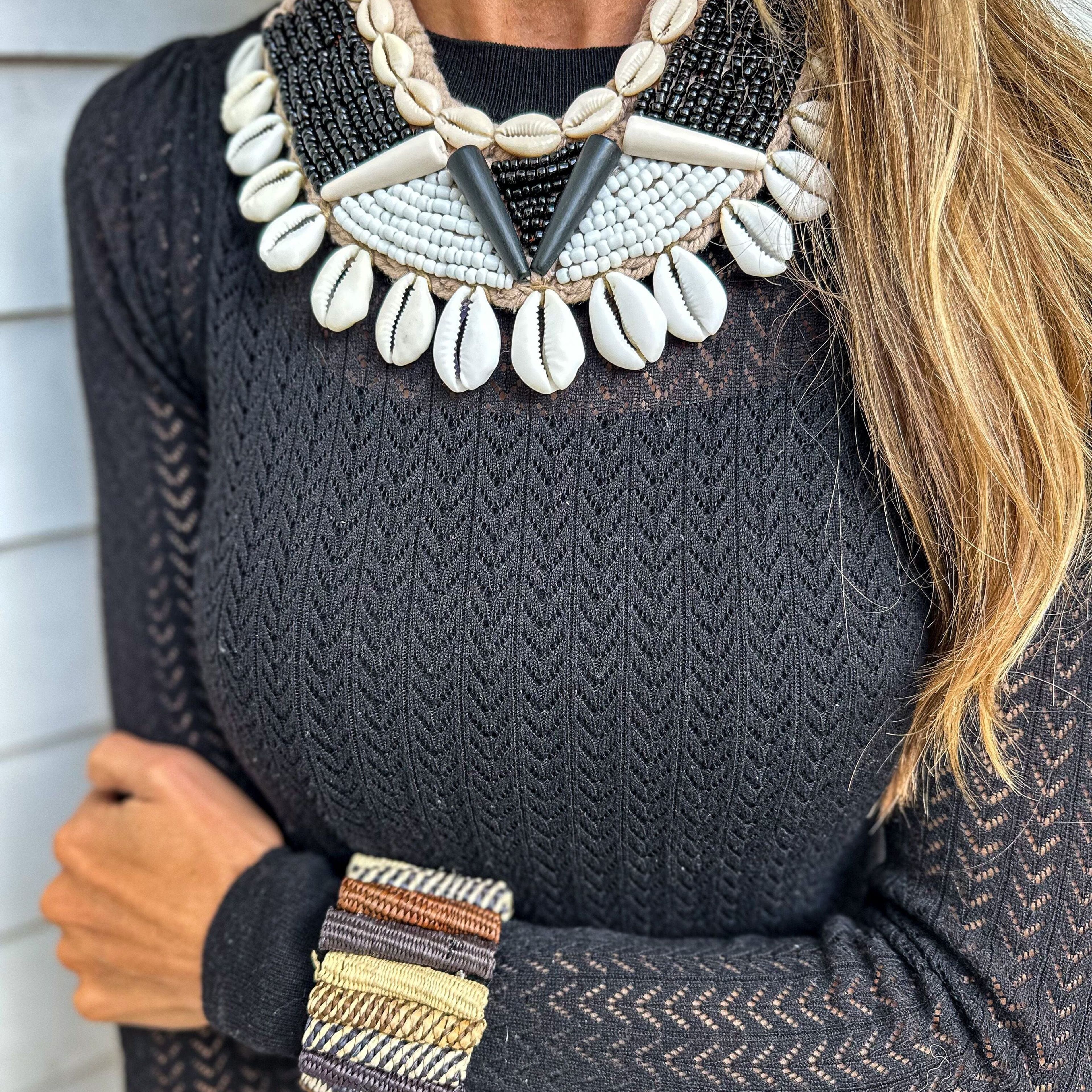 Cowrie Collar Necklace | Tribal