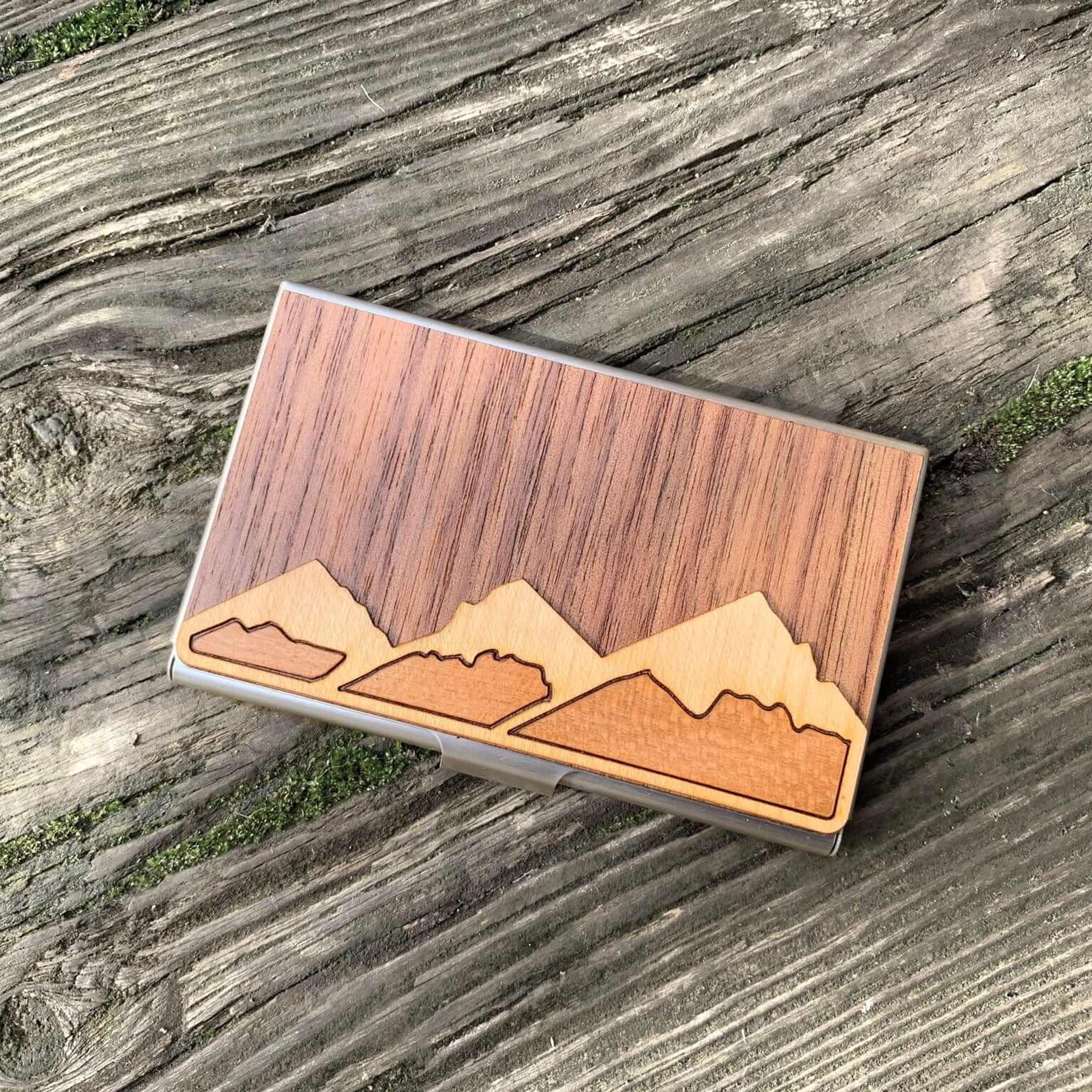 Walnut and Maple Card Case
