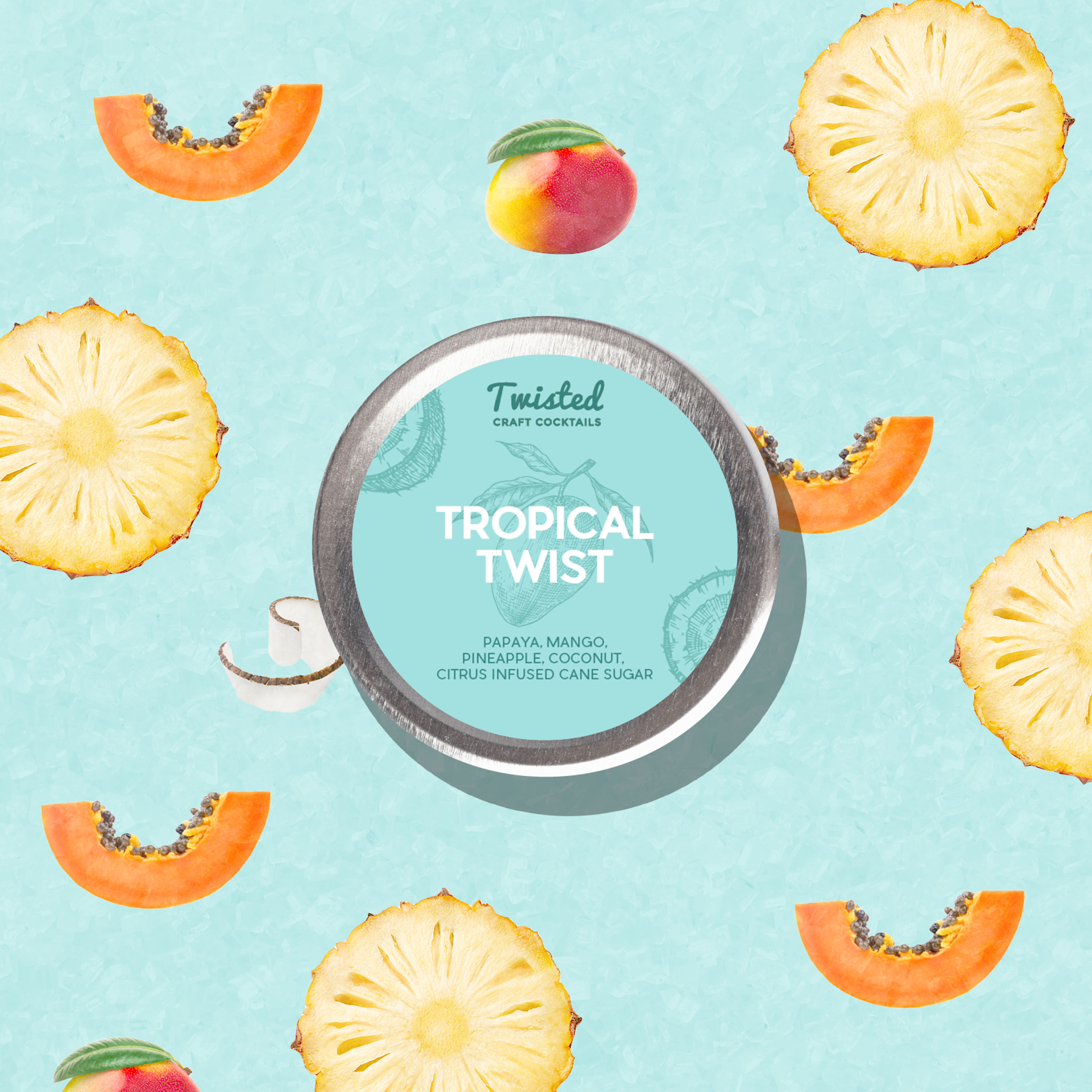 Tropical Twist Cocktail Jar