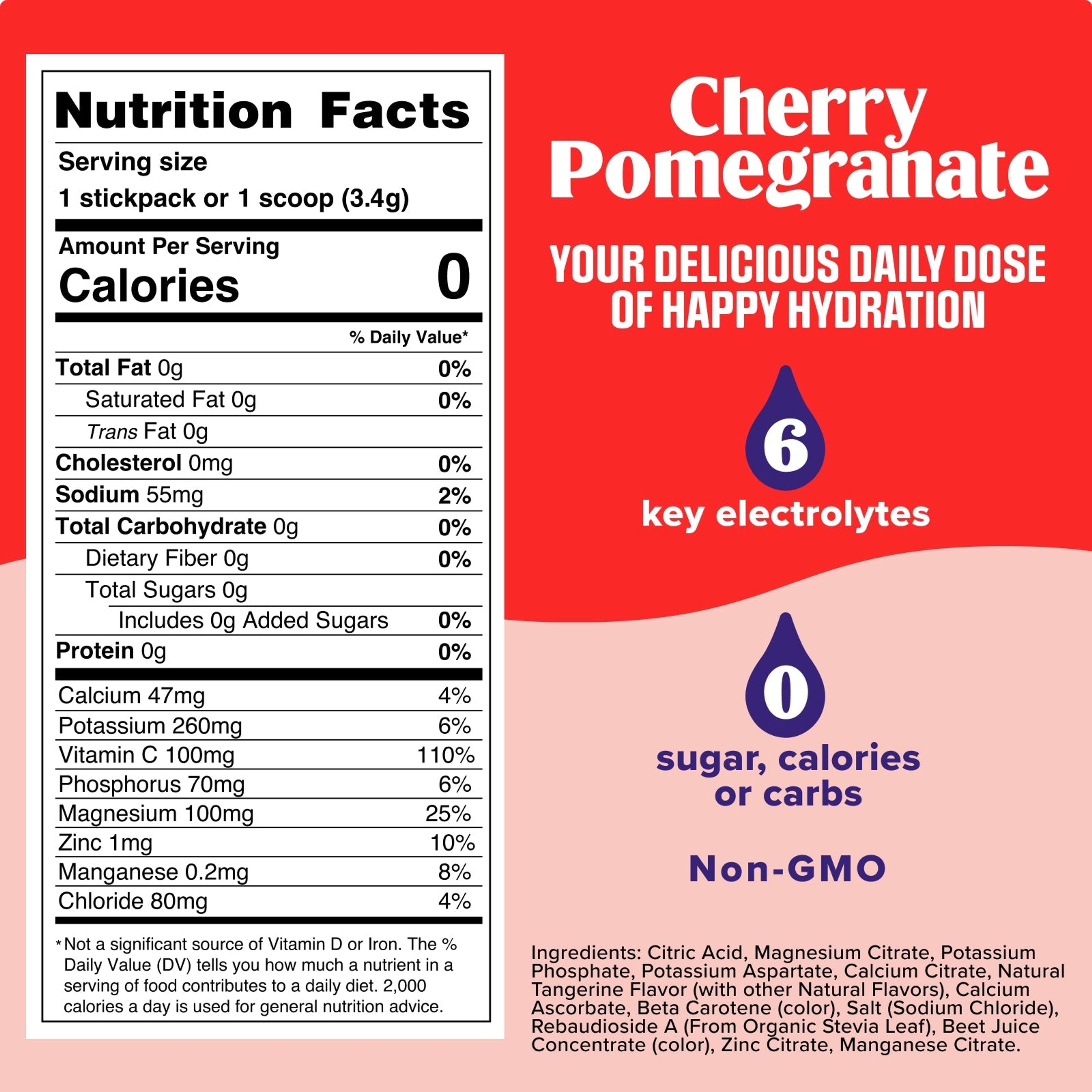 Cherry Pomegranate electrolyte drink mix