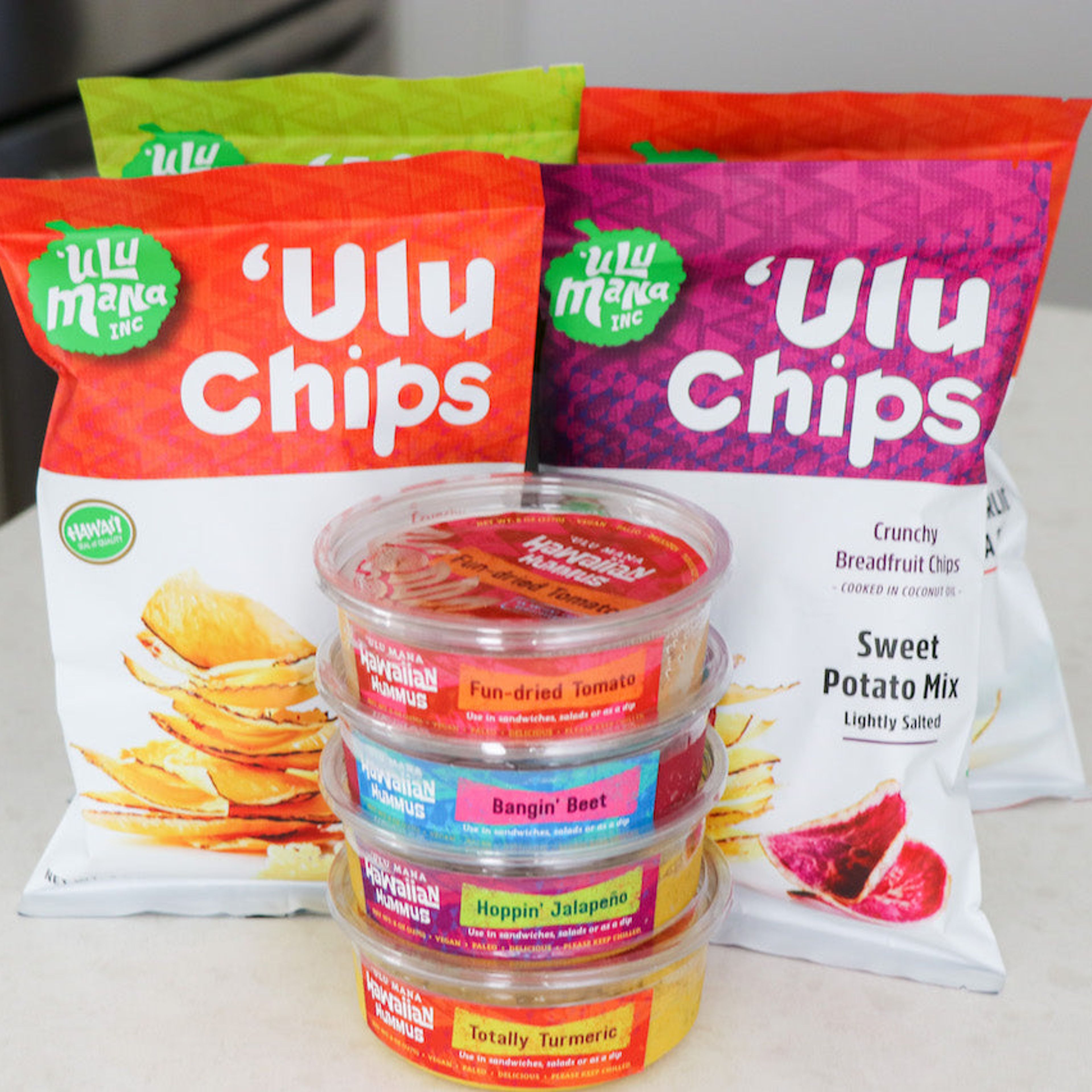 Hawaiian Hummus/'Ulu Chips 8 Pack Combo