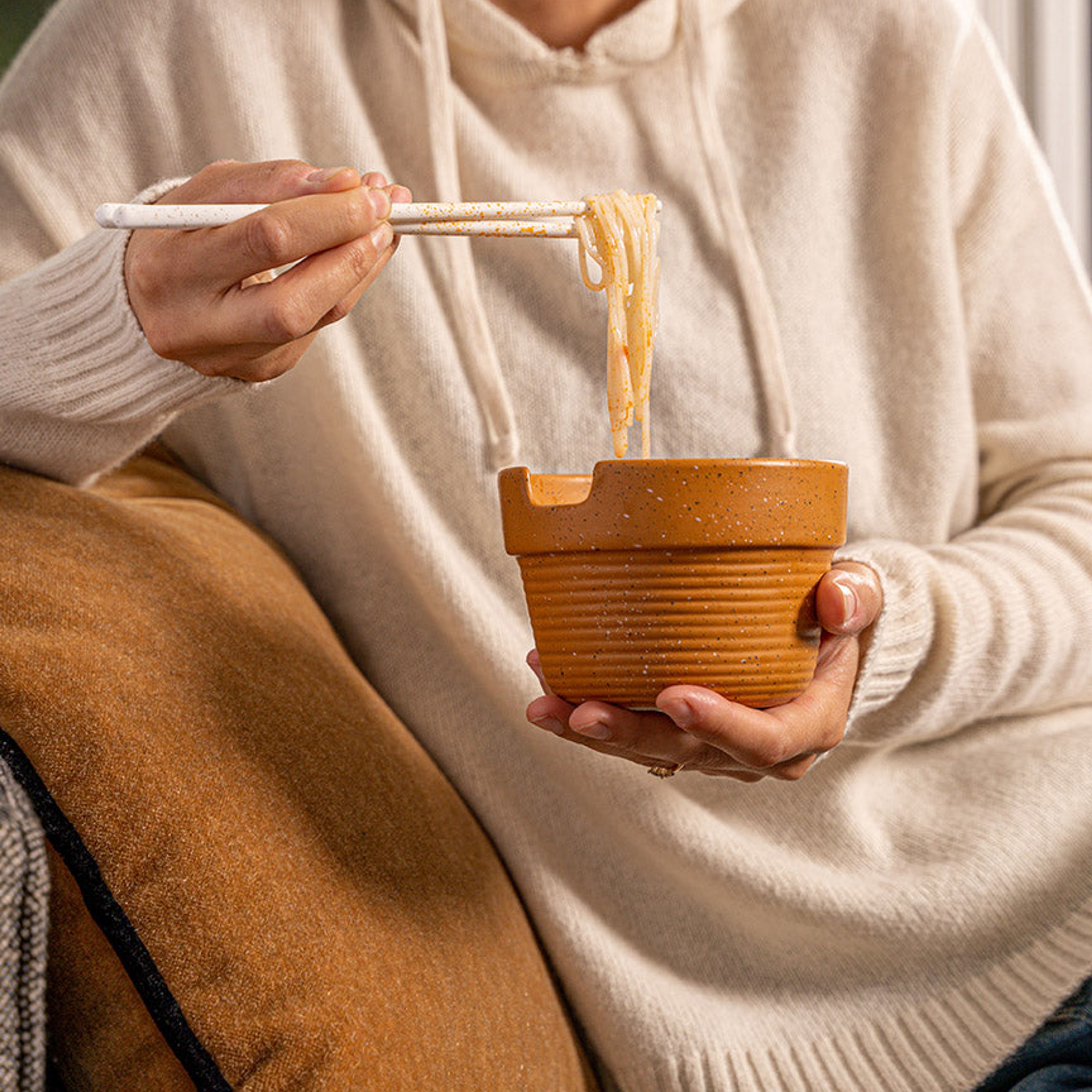 Stoneware Stackable Noodle Bowl Set