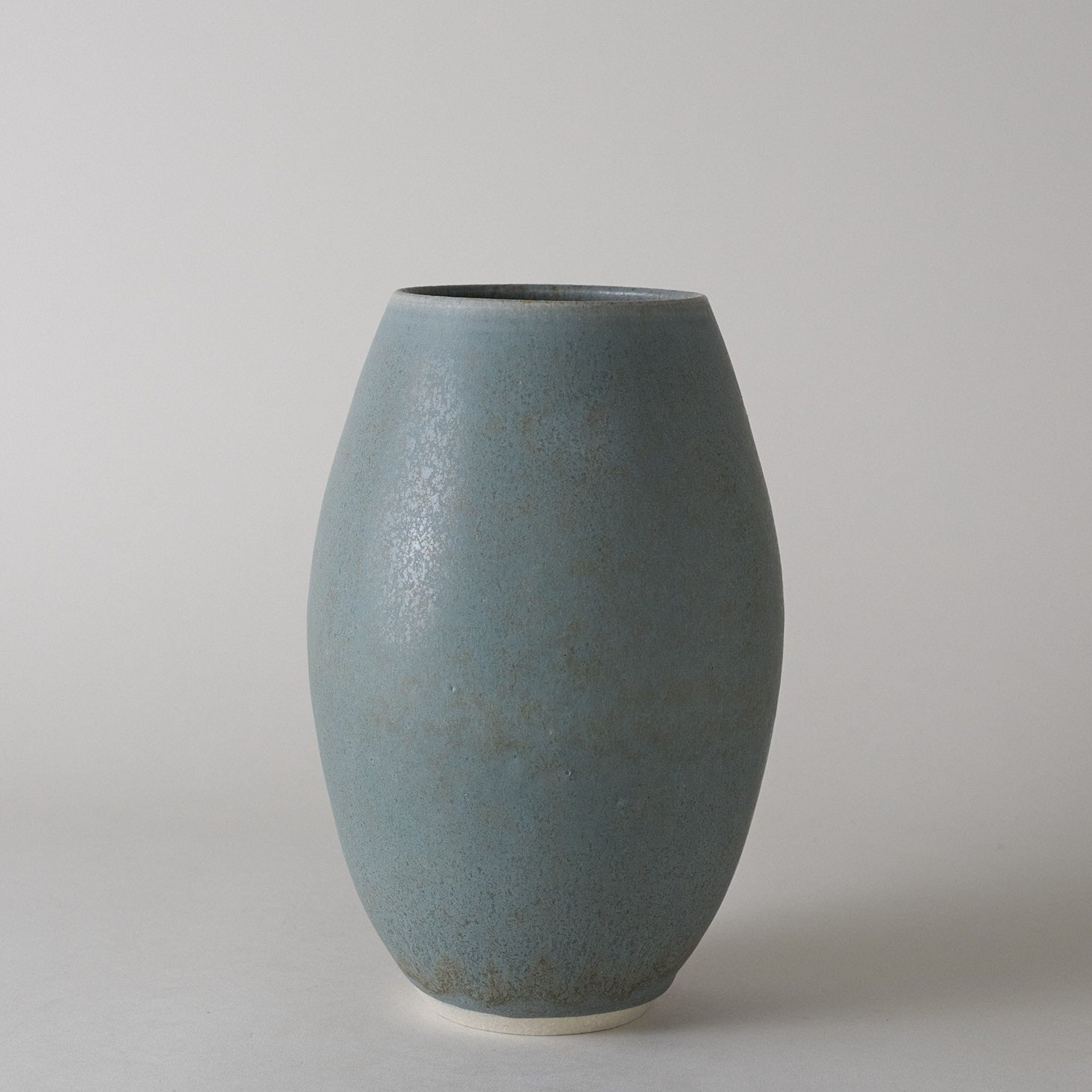 Oval Vase in Lake Blue