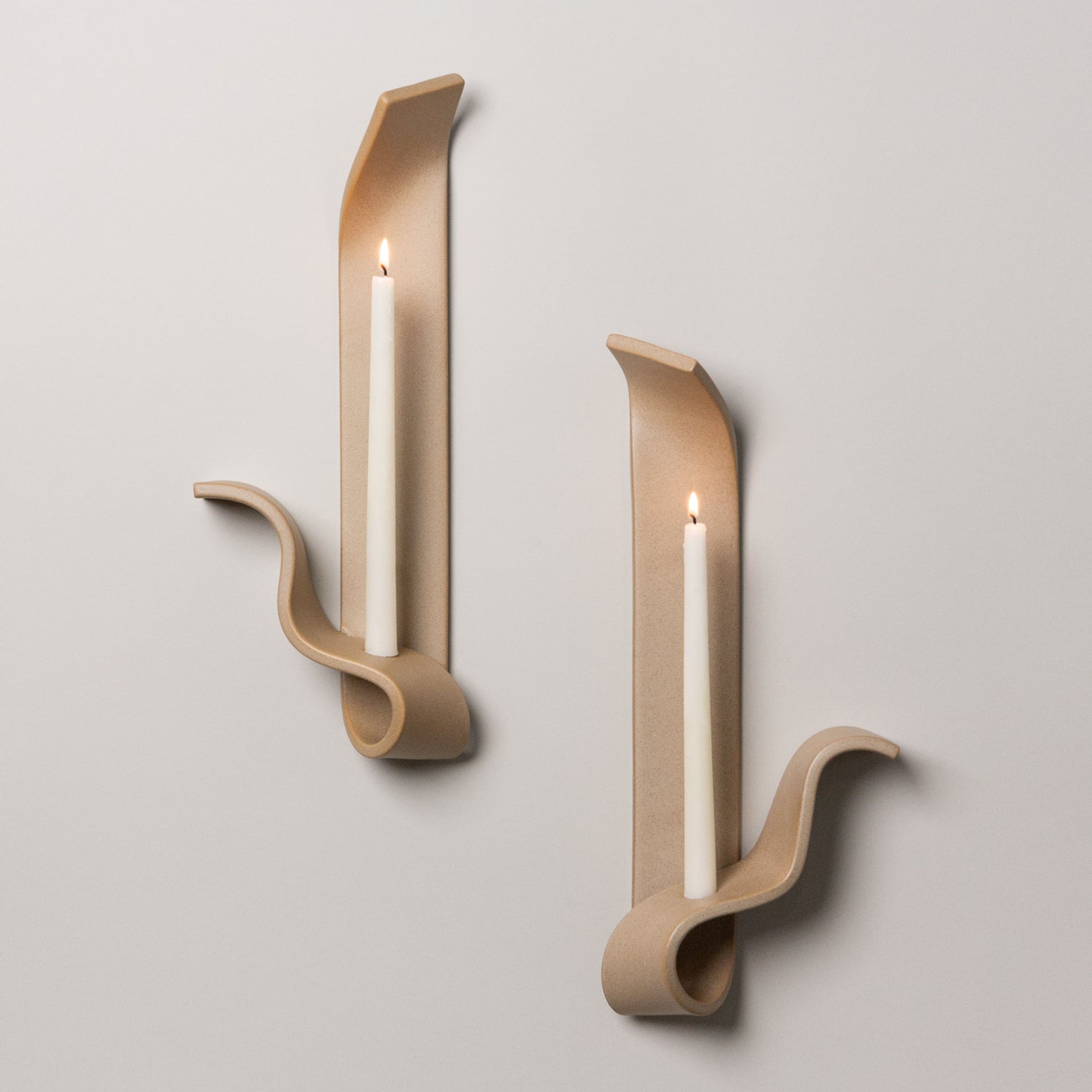 Moonara Candle Sconce, Dune (Sold separately)