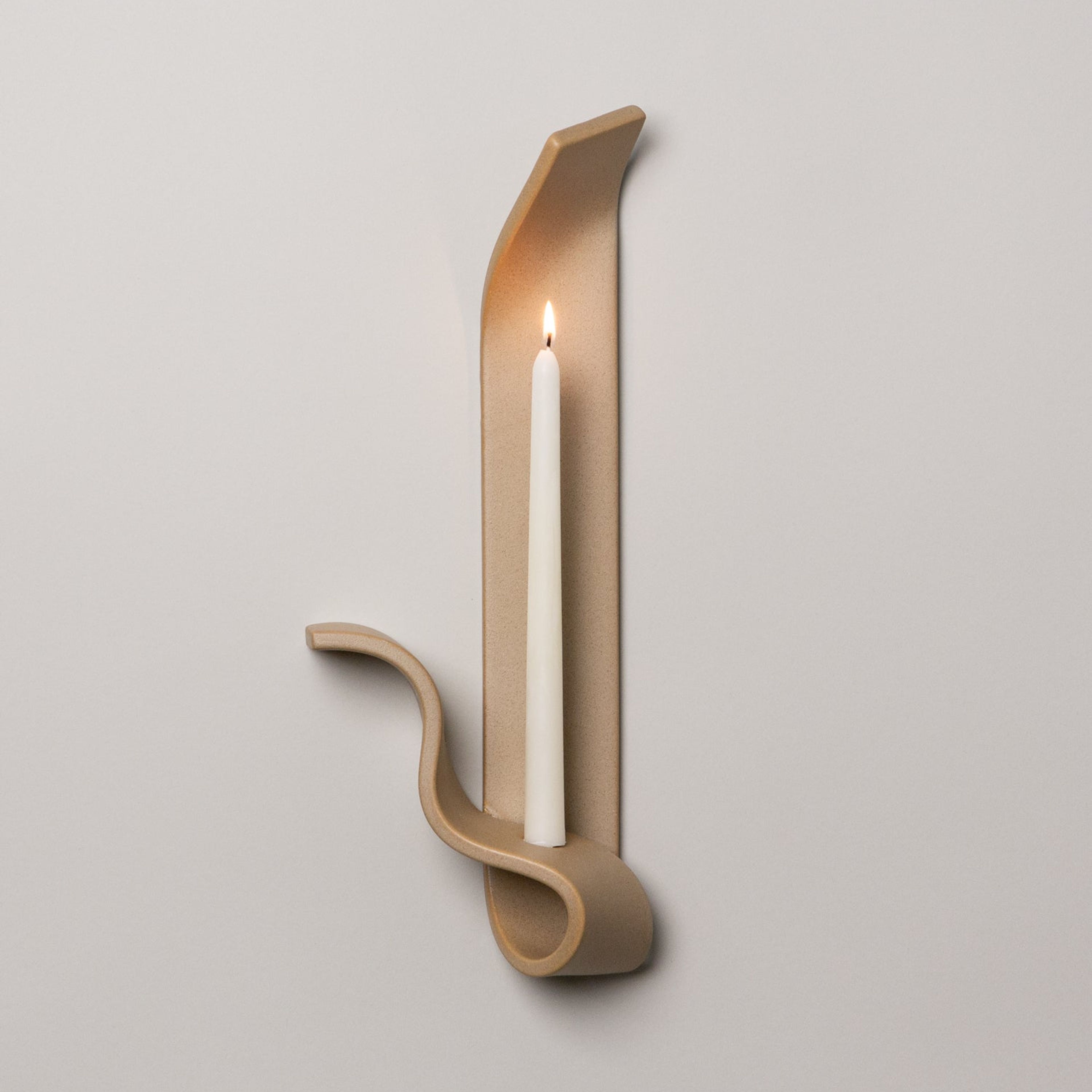 Moonara Candle Sconce, Dune (Sold separately)