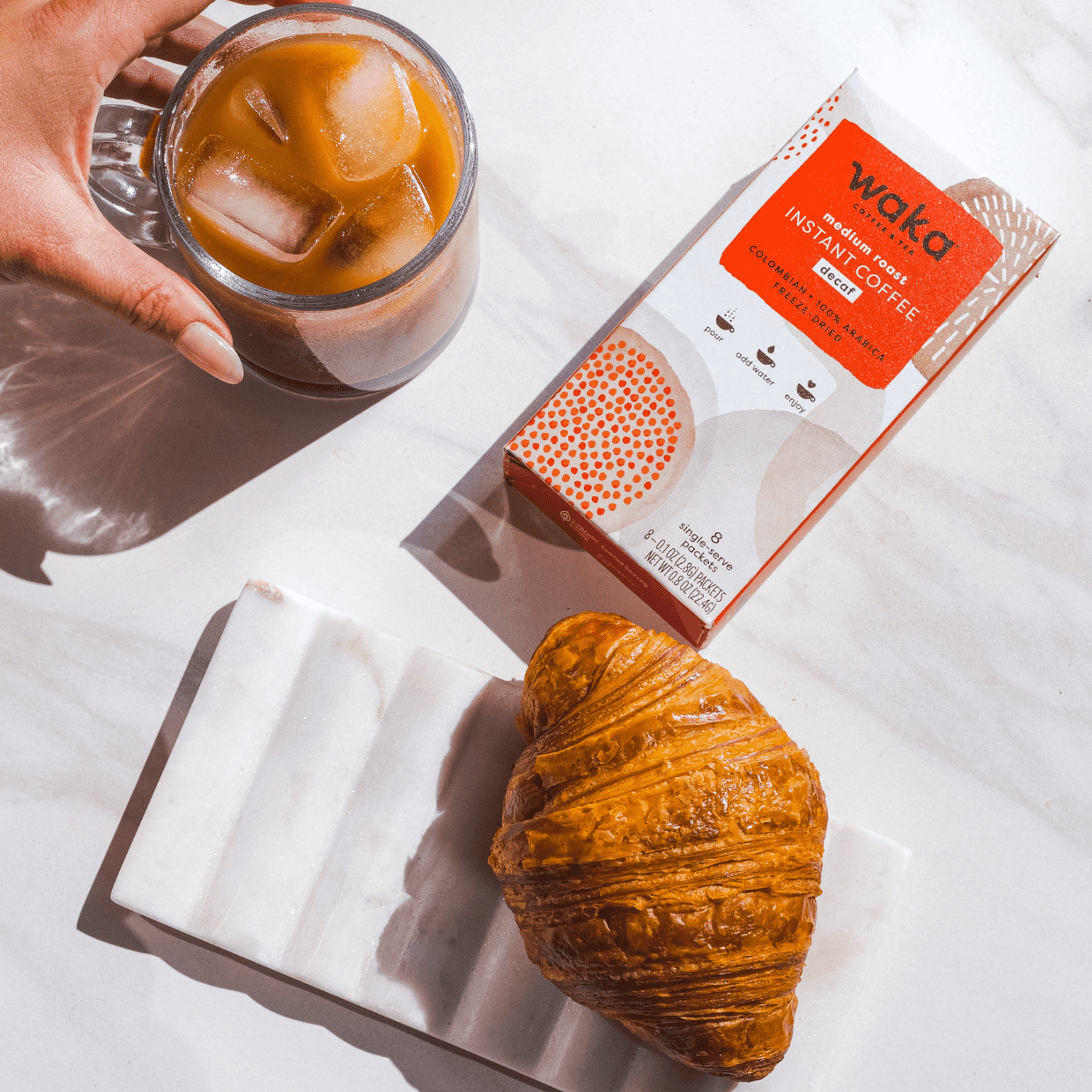 Medium Roast Colombian Decaffeinated Single-Serve Instant Coffee 8 ct