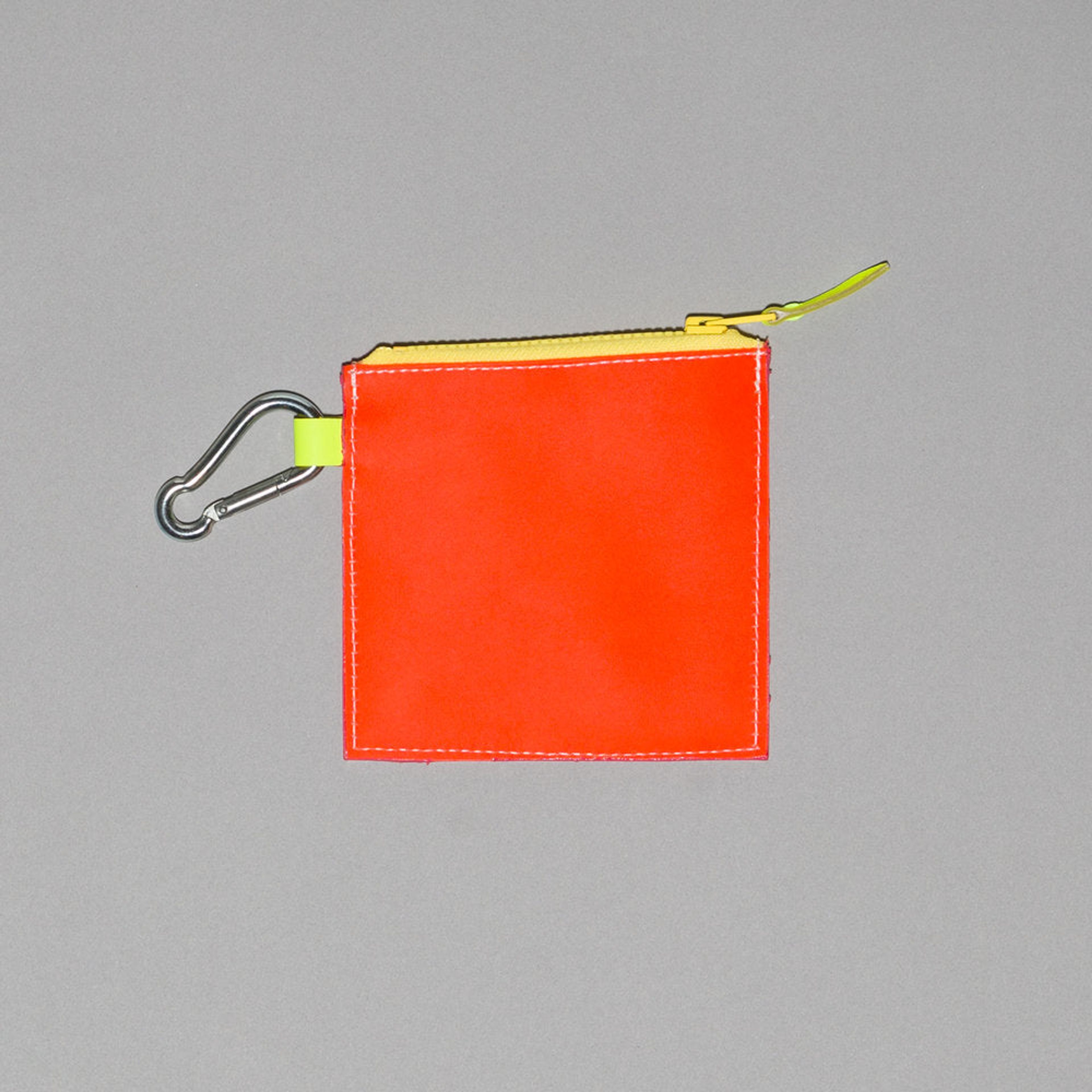 Neon Leather Colorblock Pouch