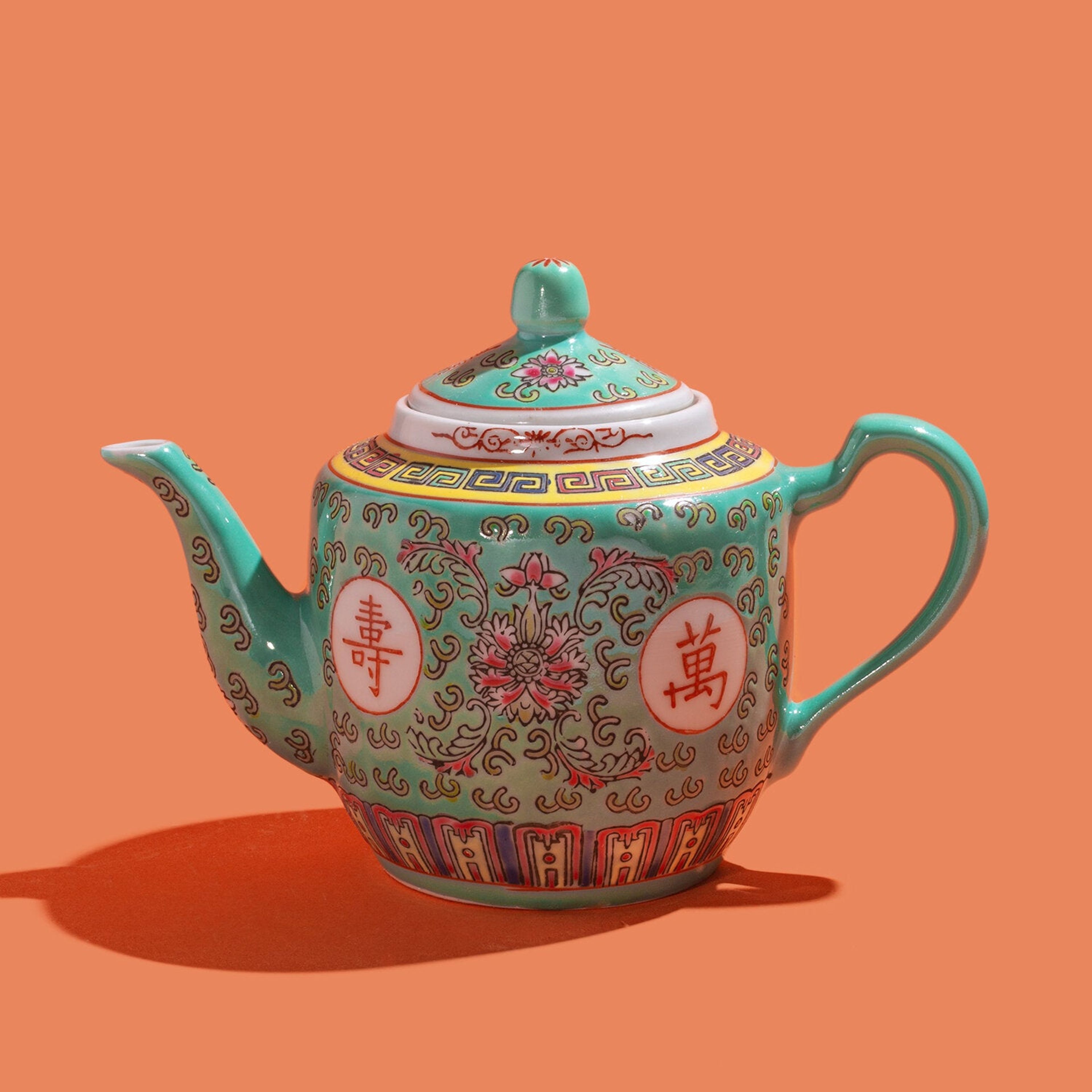 Handpainted Enamel Teapot