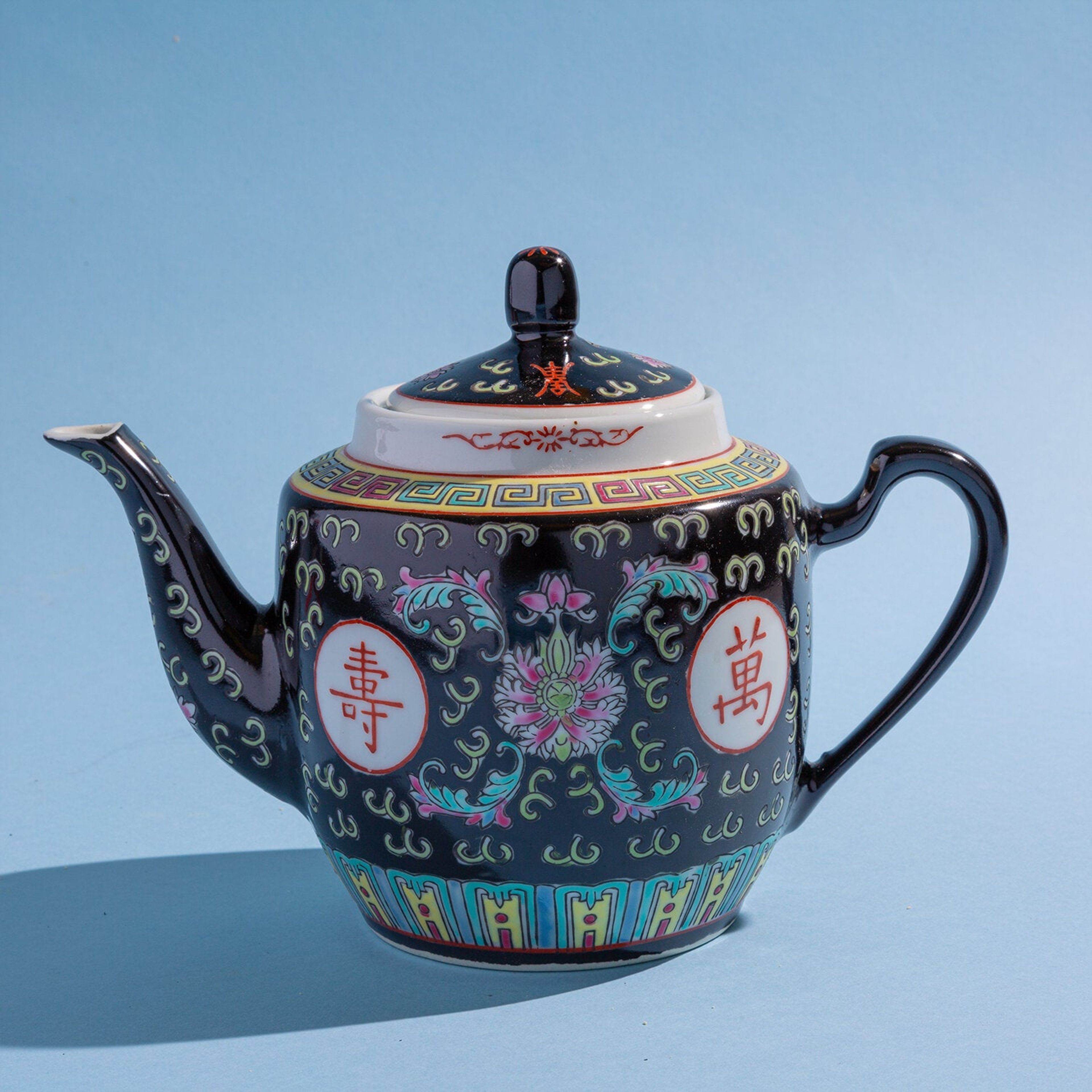Handpainted Enamel Teapot