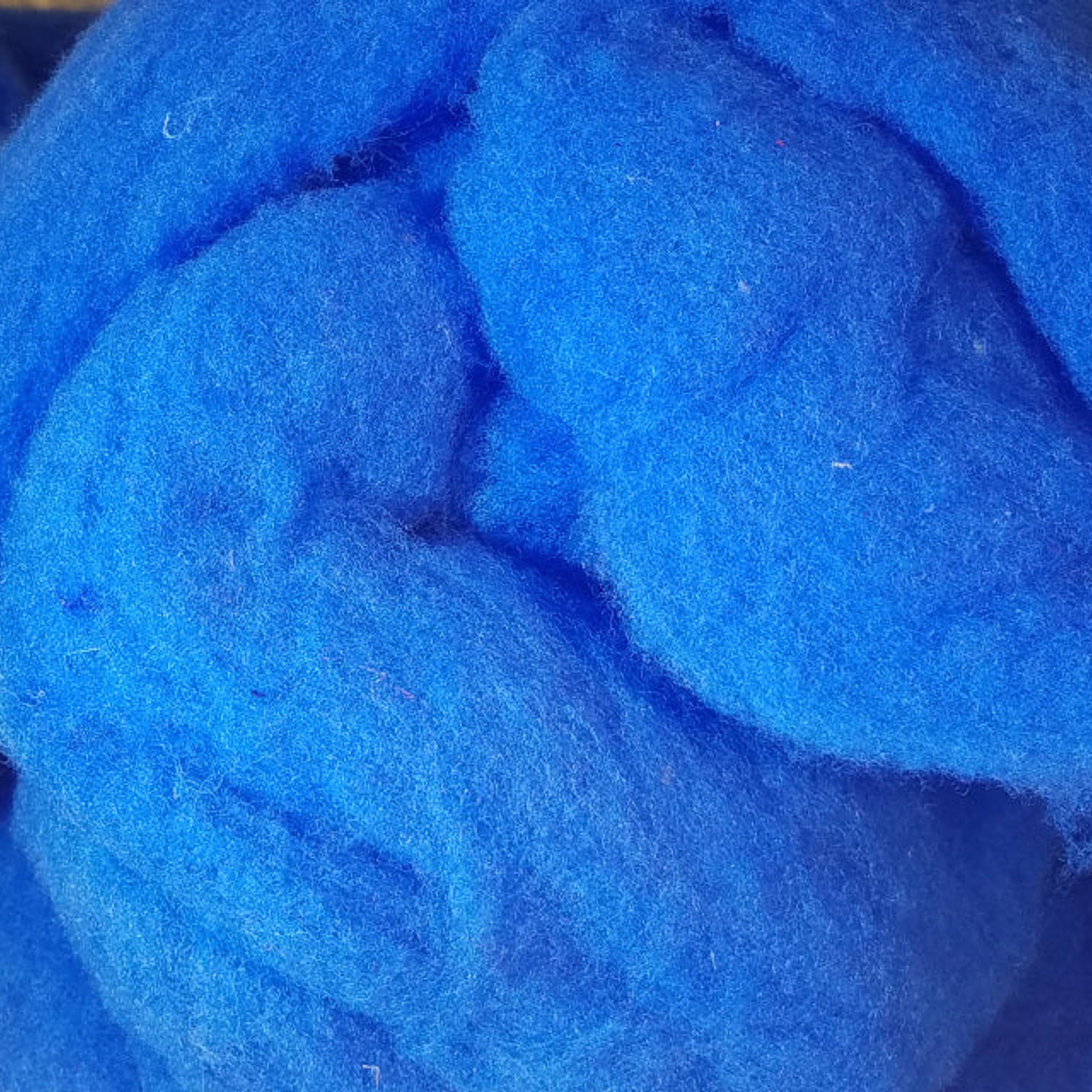 Blue Wool Roving