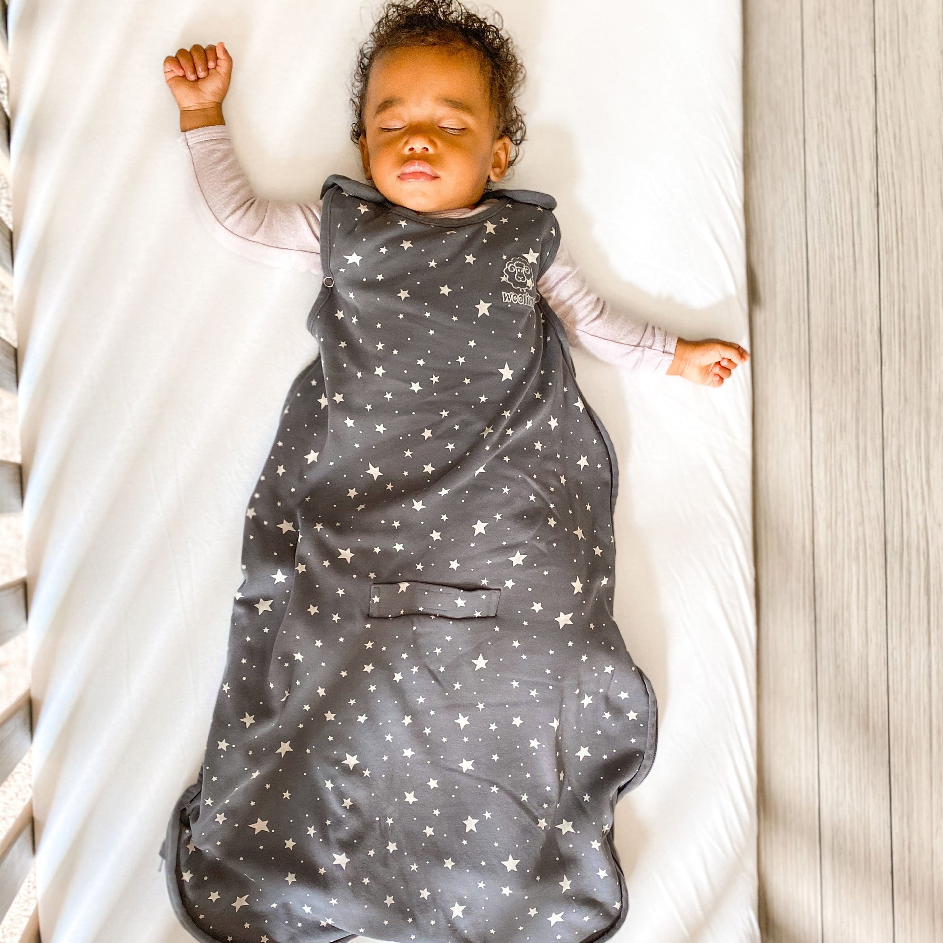 4 Season Ultimate Toddler Sleep Bag, Merino Wool & Organic Cotton, 2 - 4 Years, Star Gray