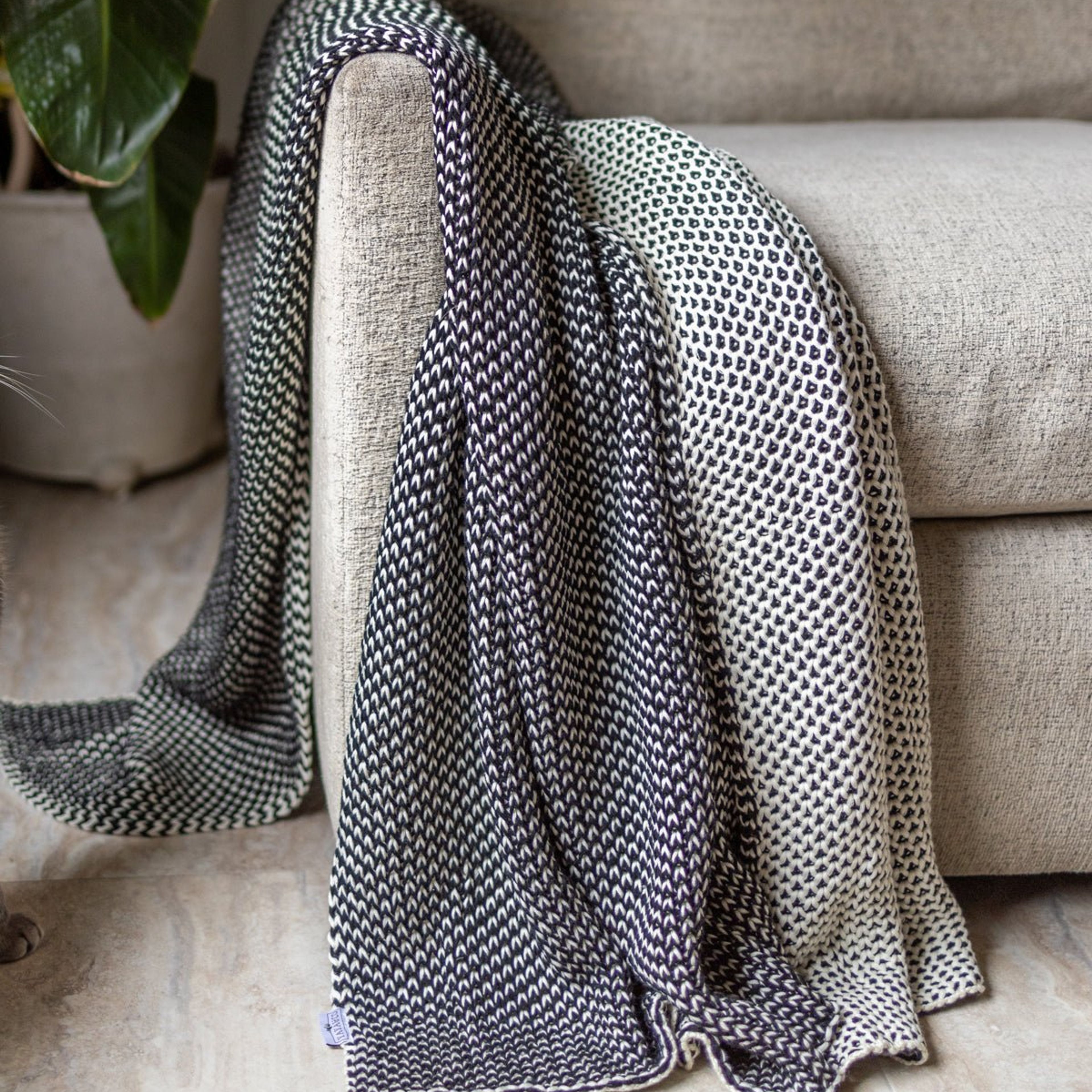 Quinn Reversible Knitted Cotton Throw