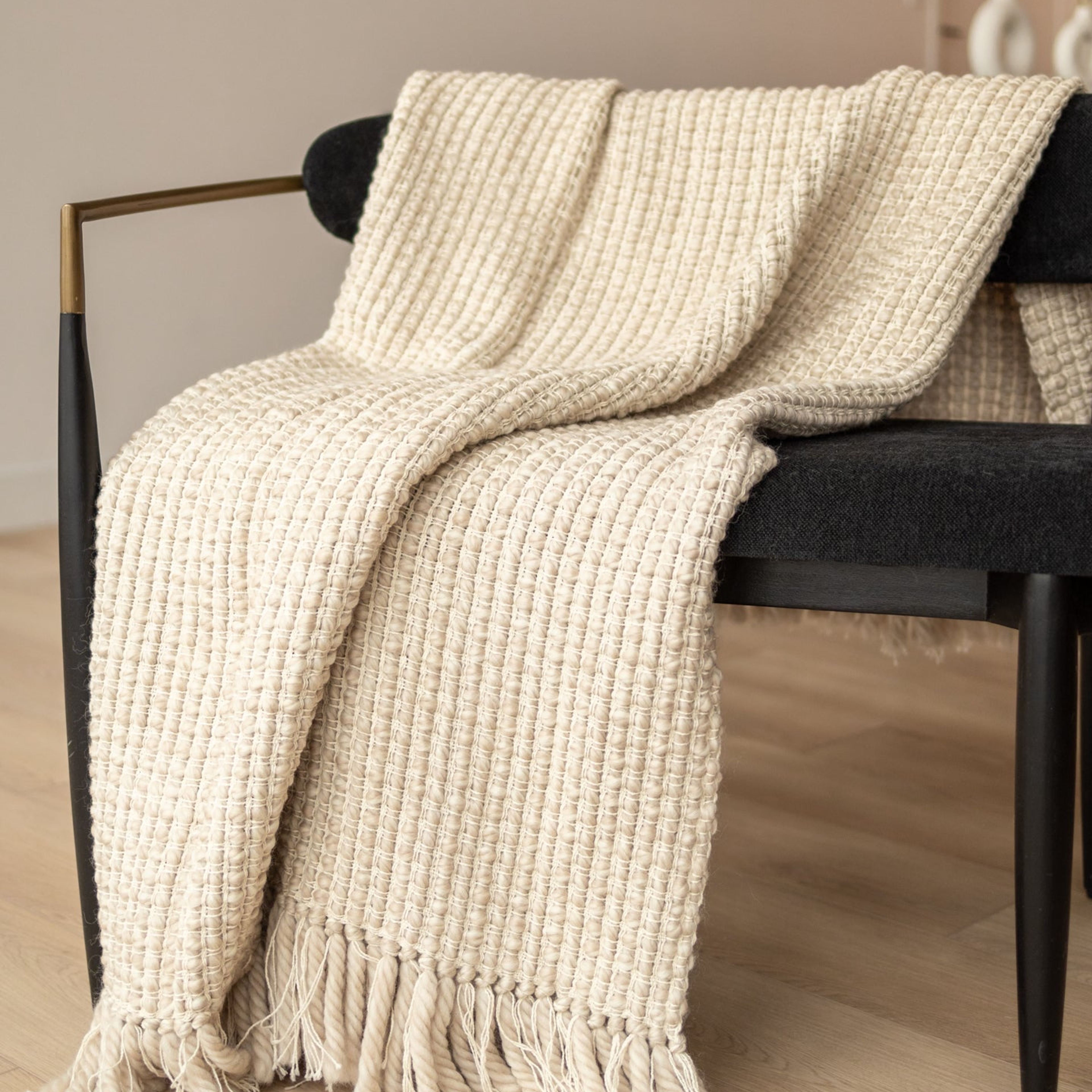 Serenity Organic Cotton and Wool Throw Blanket