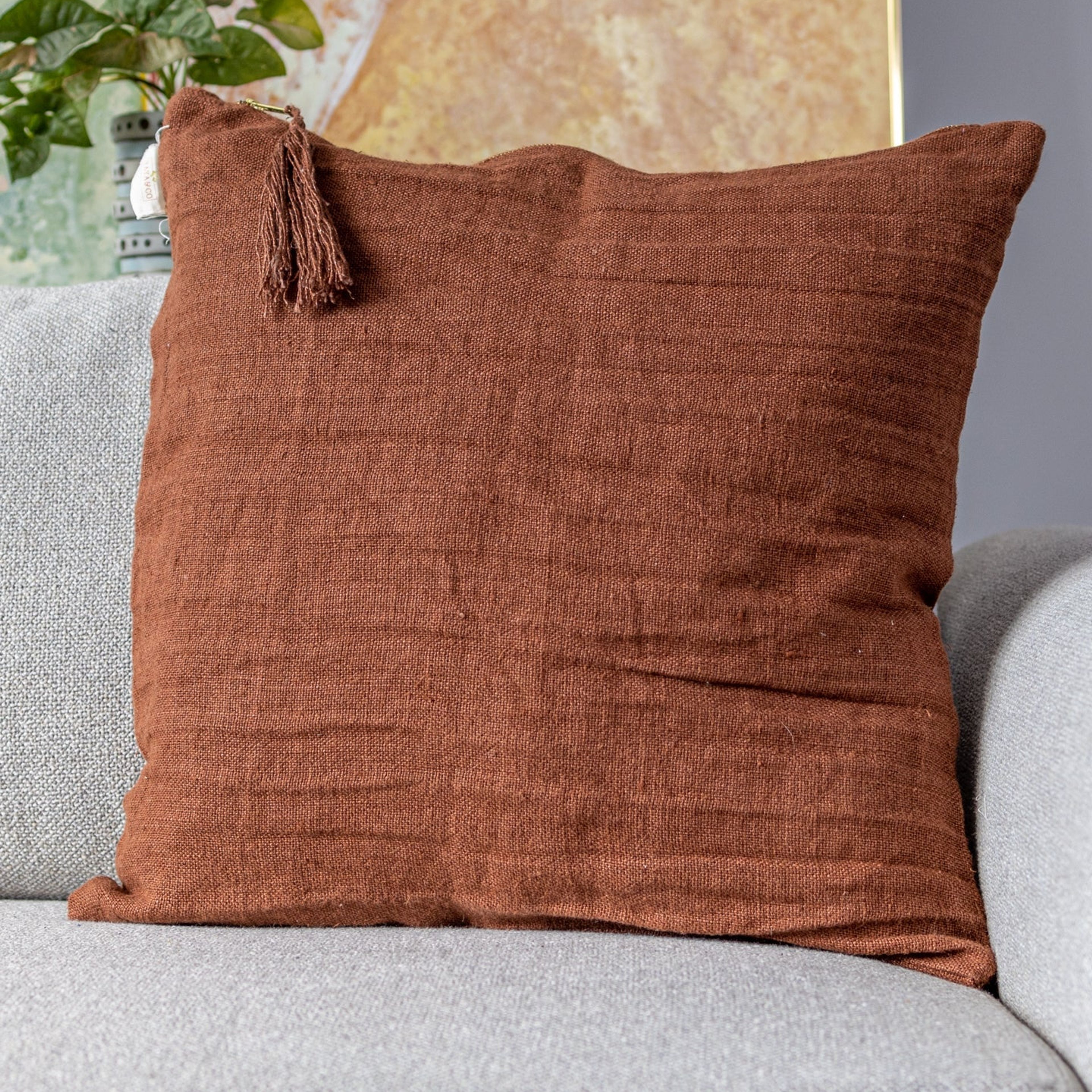 Tinsley Organic Linen Throw Pillow